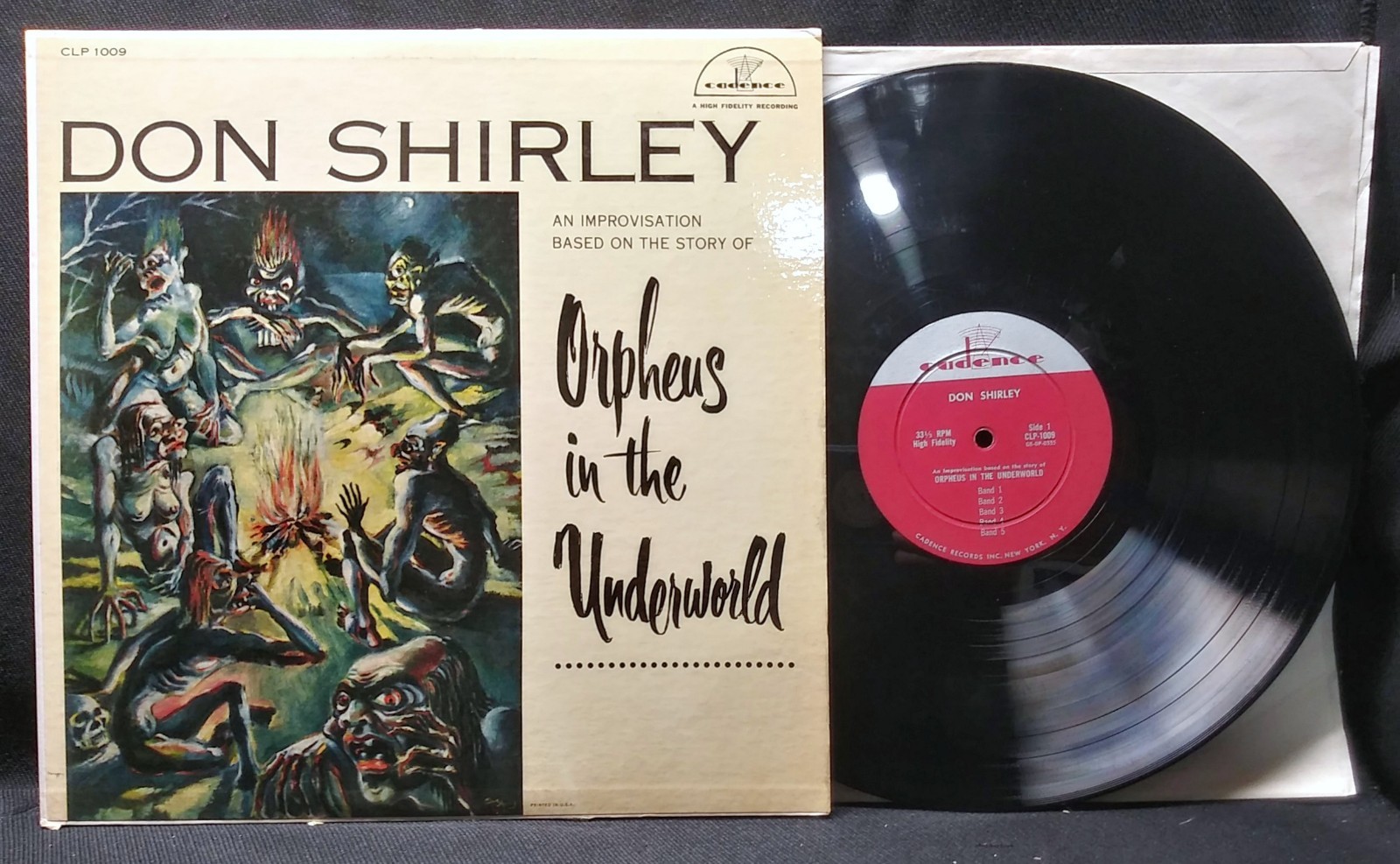 Rare jazz lp DON SHIRLEY Orpheus in the Underworld 1956 Cadence CLP 1009 mono V+ A