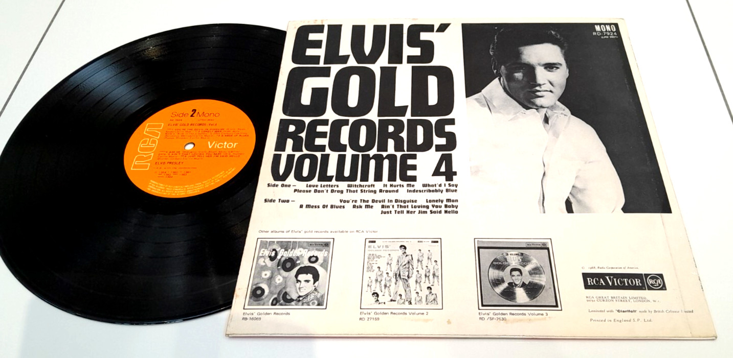 popsike.com - ELVIS PRESLEY GOLD RECORDS VOLUME 4 RD 7924 LARGE ORANGE ...