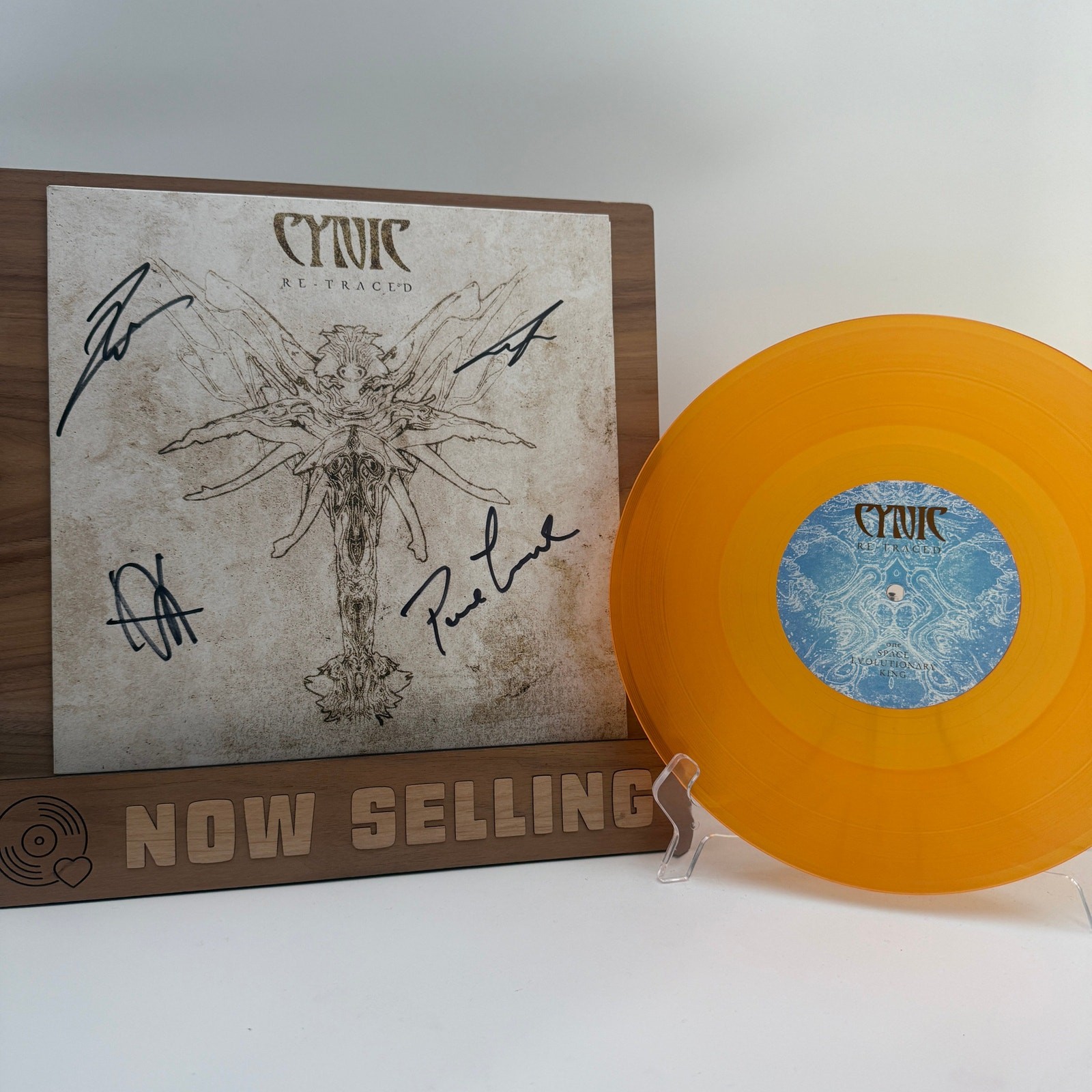 Cynic - Re-Traced Vinyl EP 10" Orange SIGNED Original 1st Press A