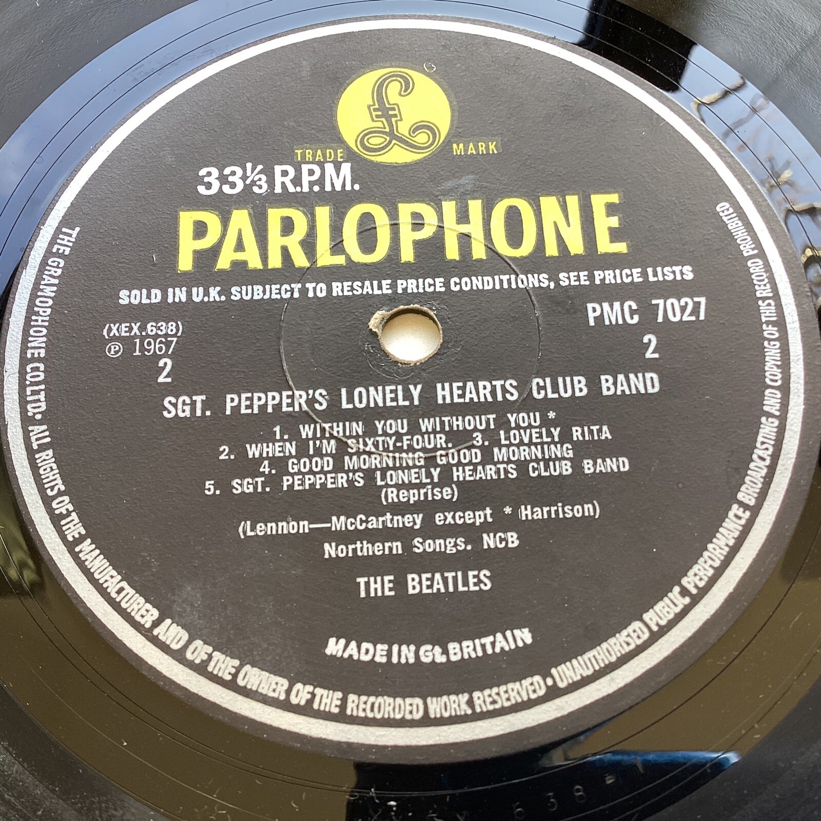 THE BEATLES - Sgt Peppers Lonely Hearts Club Band No &ldquo;Day In The Life&rdquo; Vinyl LP A