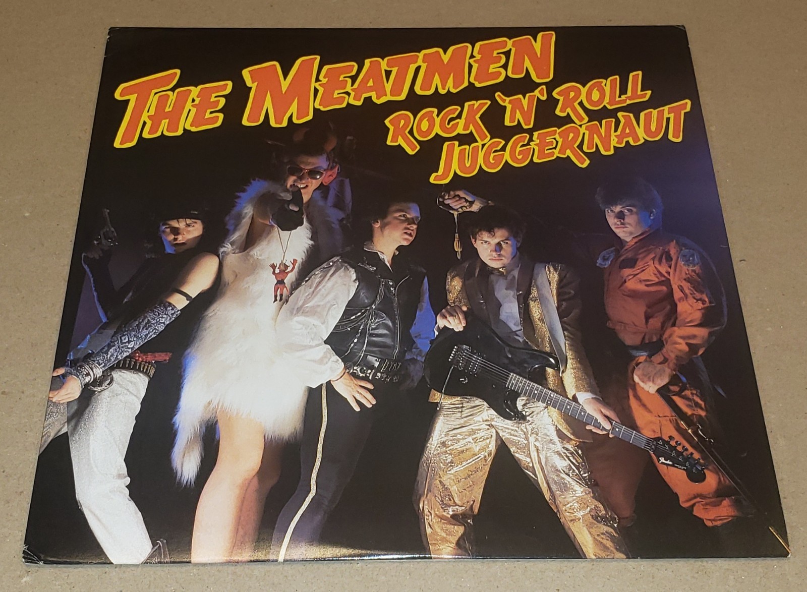 MEATMEN RARE 1986 ROCK 'N' ROLL JUGGERNAUT VINYL LP W/INSERT VG++/VG++ CAROLINE A