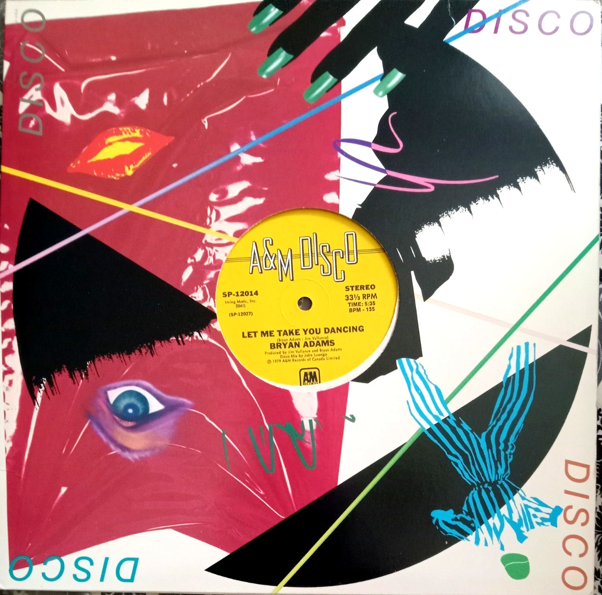 BRYAN ADAMS Let Me Take You Dancing 1979 USA JOHN LUONGO Disco Mix 12" NM A