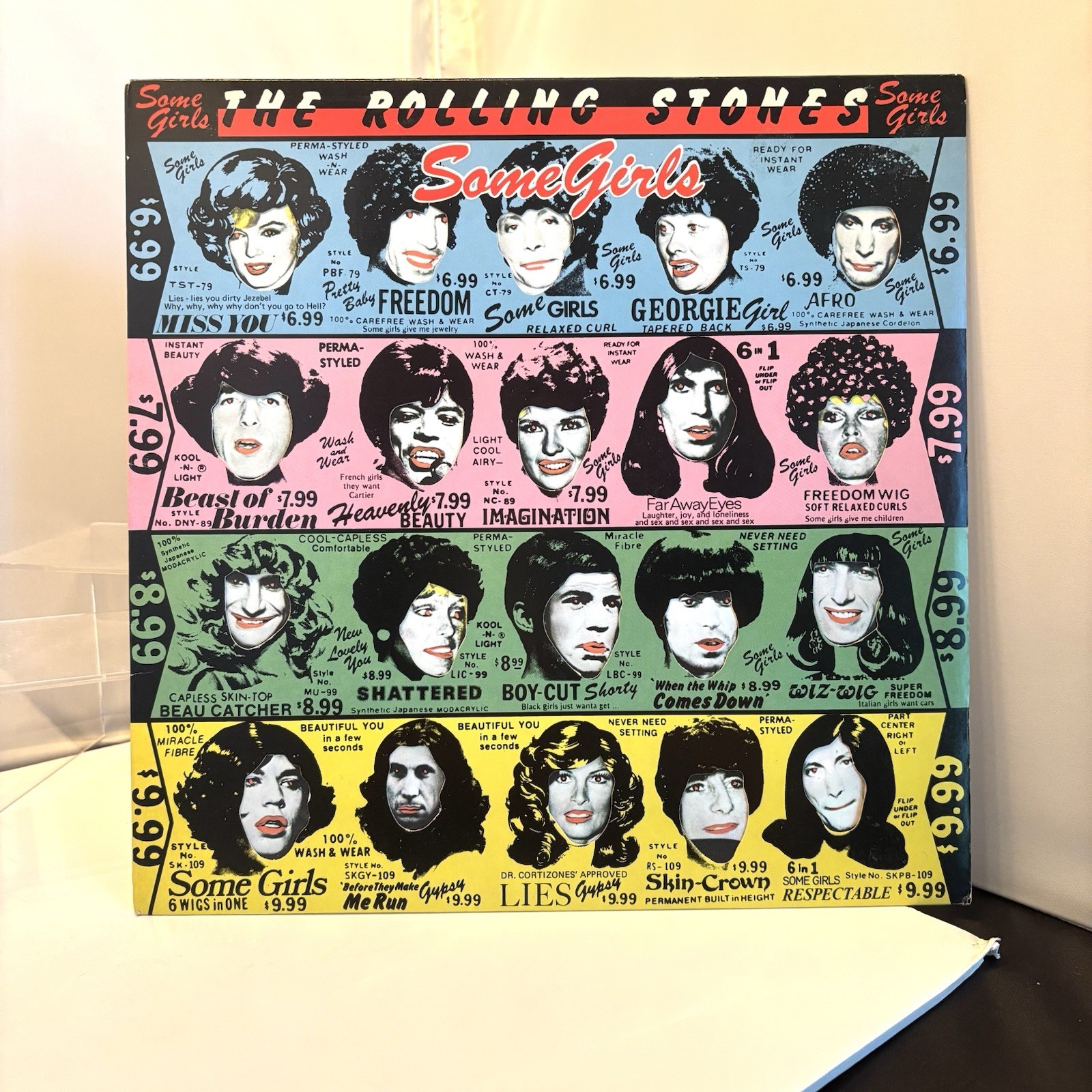 Rare 1st Press 1978 Rolling Stones Banned Album Cover "Some Girls" Orange Vinyl A