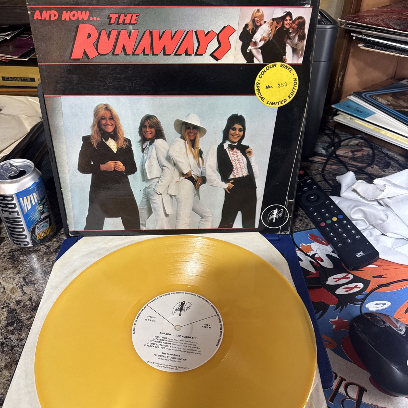 The Runaways - And Now .. the Runaways Yellow Vinyl - ARED3 - 1979 Limited Ed A