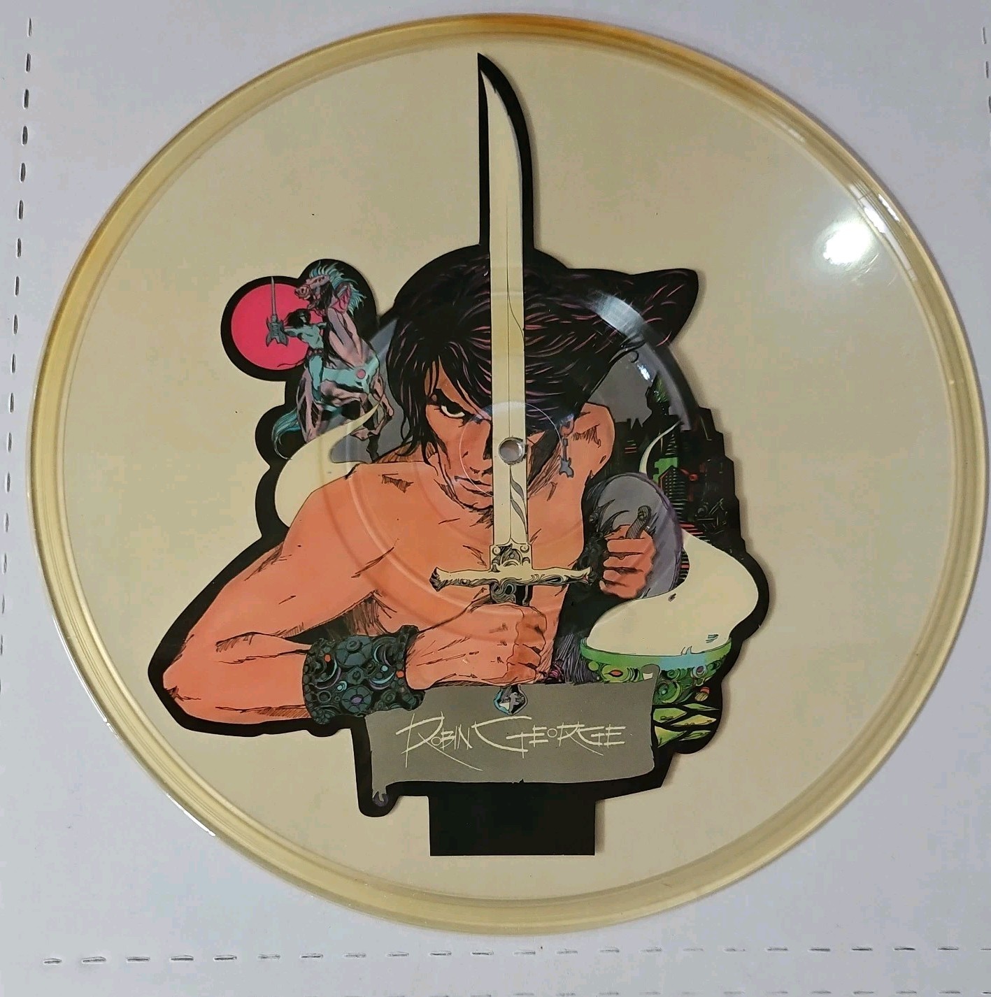 ROBIN GEORGE HEARTLINE UNCUT 7" Vinyl Picture Disc UK (12 ") BROP 187 A