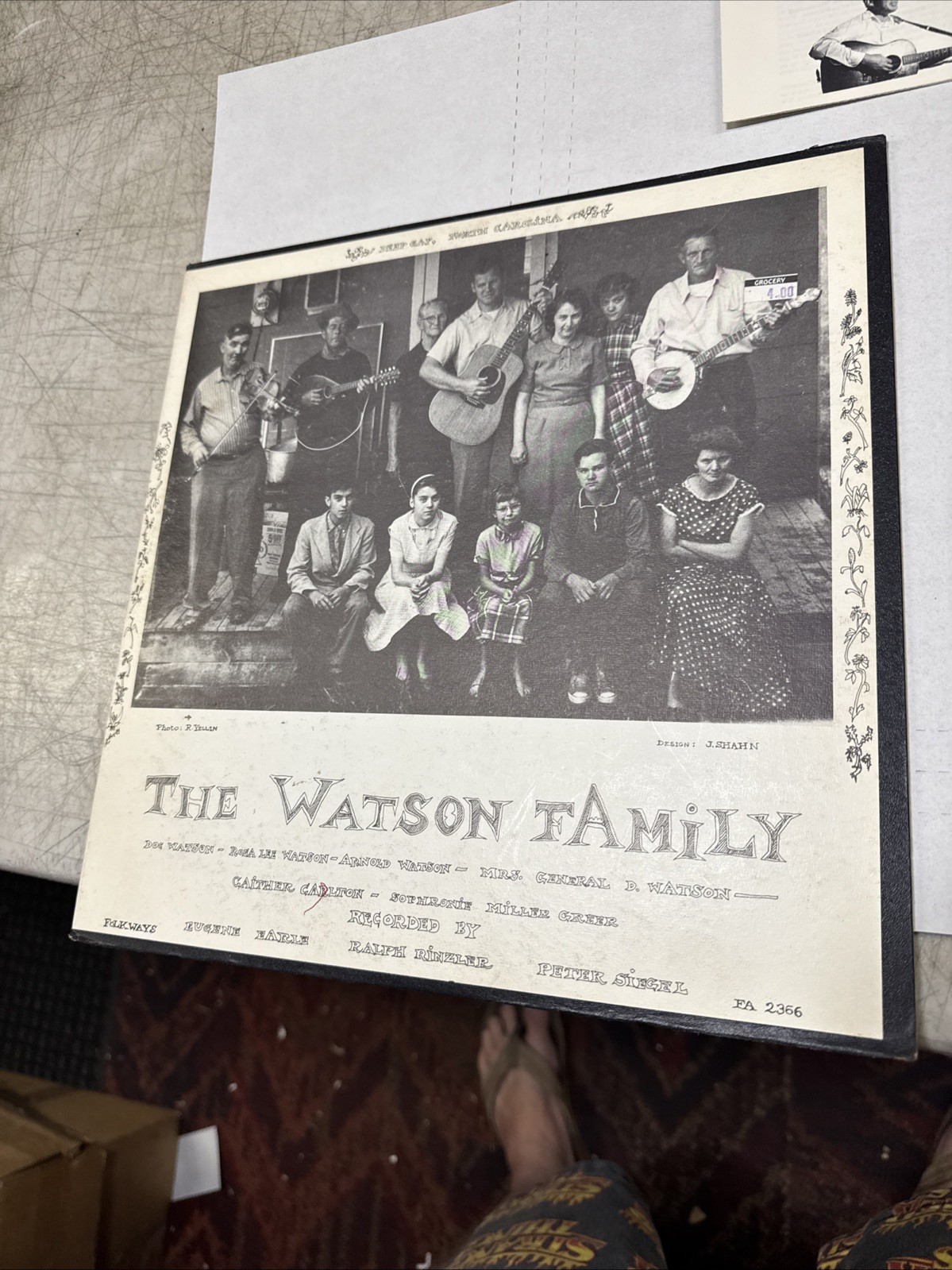 Doc Watson and His Family, 1963 Folkways LP FA 2368 EX/VG+ 1st Press + insert A