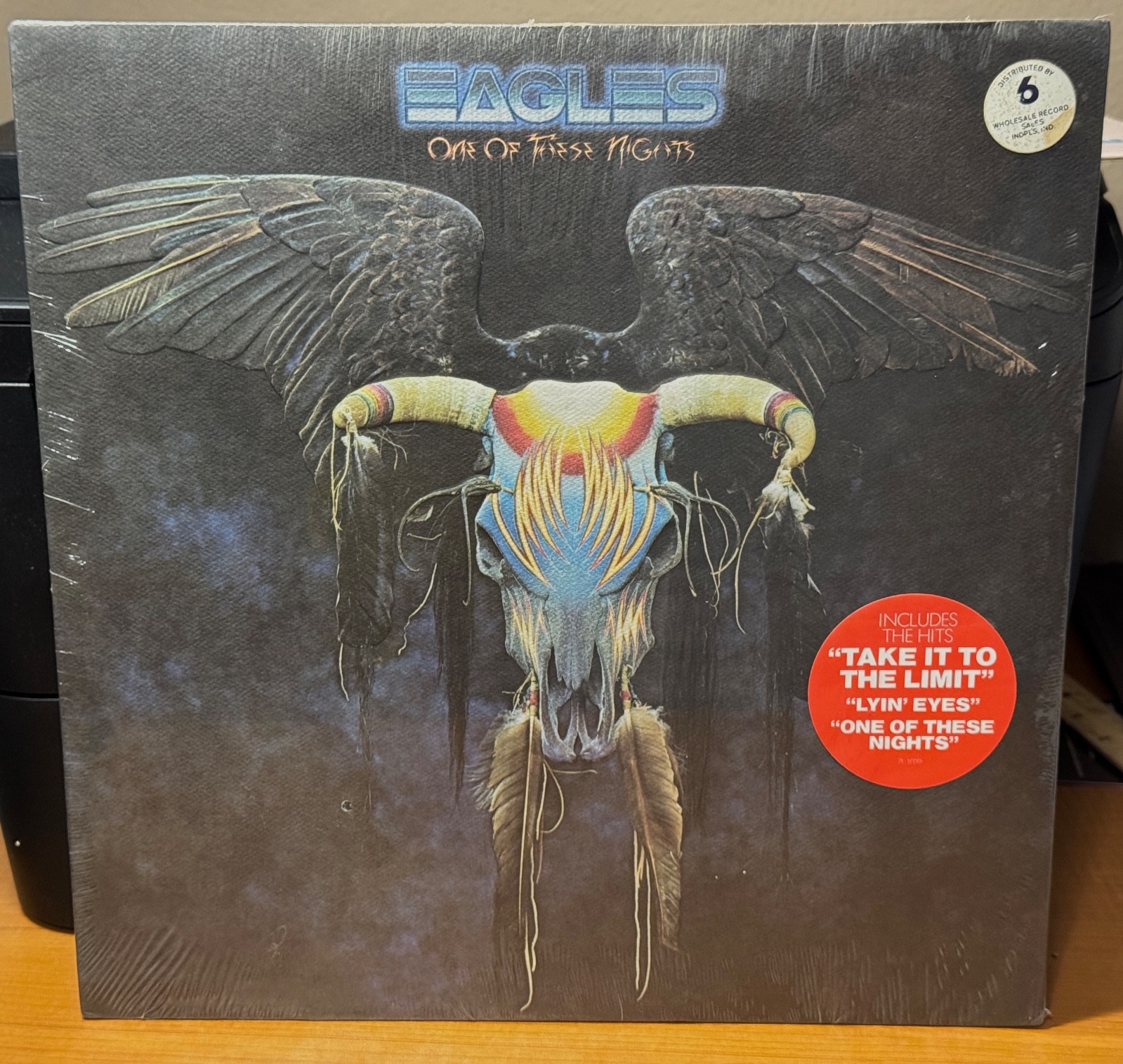 EAGLES One Of These Nights SEALED 1975 ORIG US LP w/HYPE STICKER Embossed Cover A