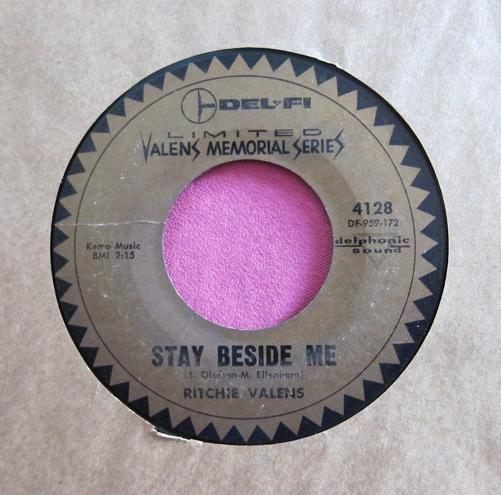 RITCHIE VALENS - Stay Beside Me / Big Baby Blues - 45 rpm - Del-Fi 4128 A