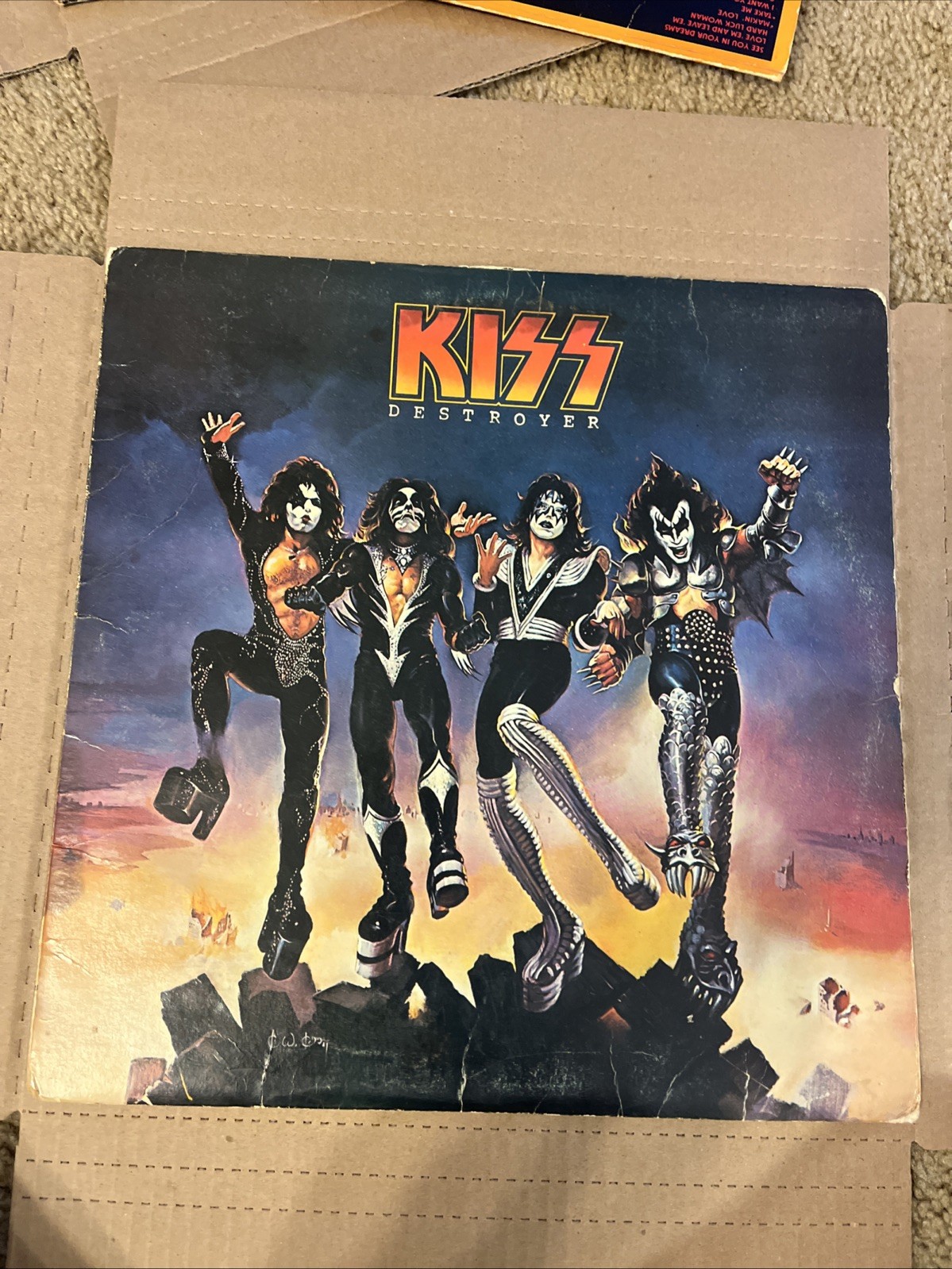 (3) KISS Original Albums - Destroyer, Hotter Than Hell, Gene Simmons Solo A