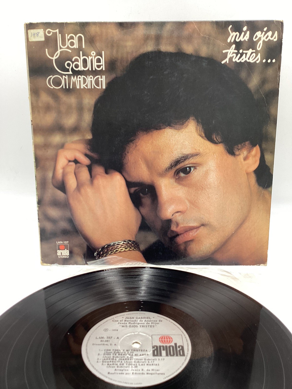 JUAN GABRIEL mis ojos tristes (78&rsquo; ARIOLA VINYL LP MEXICO) VG+ A