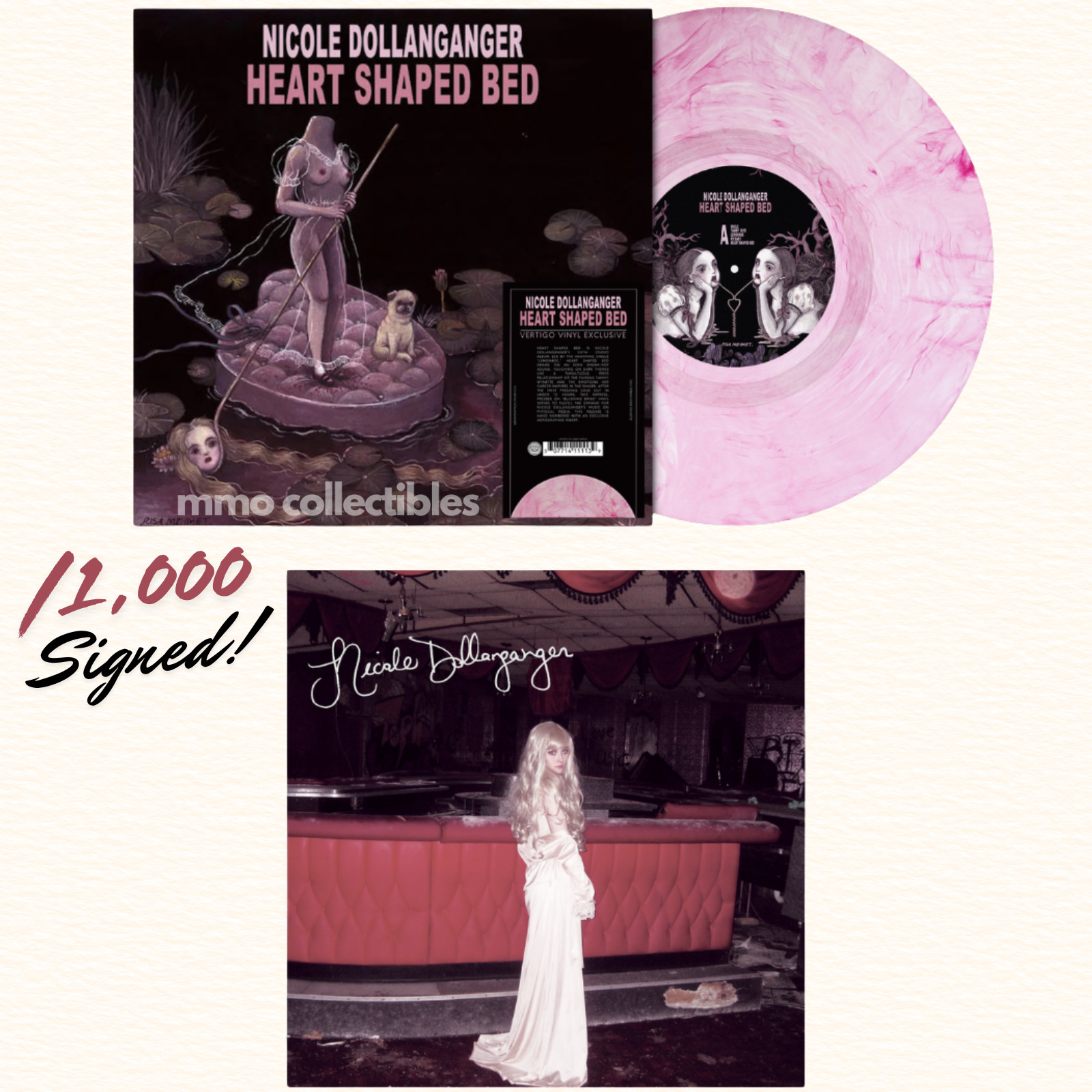 Nicole Dollanganger - Heart Shaped Bed Vinyl SIGNED Vertigo Vinyl LP - Presale