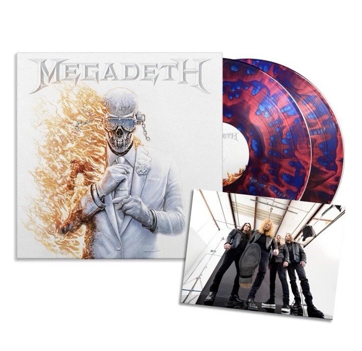 MEGADETH - Ghostly Red & Blue Vinyl LP + *SIGNED* Art Card *PRESALE*