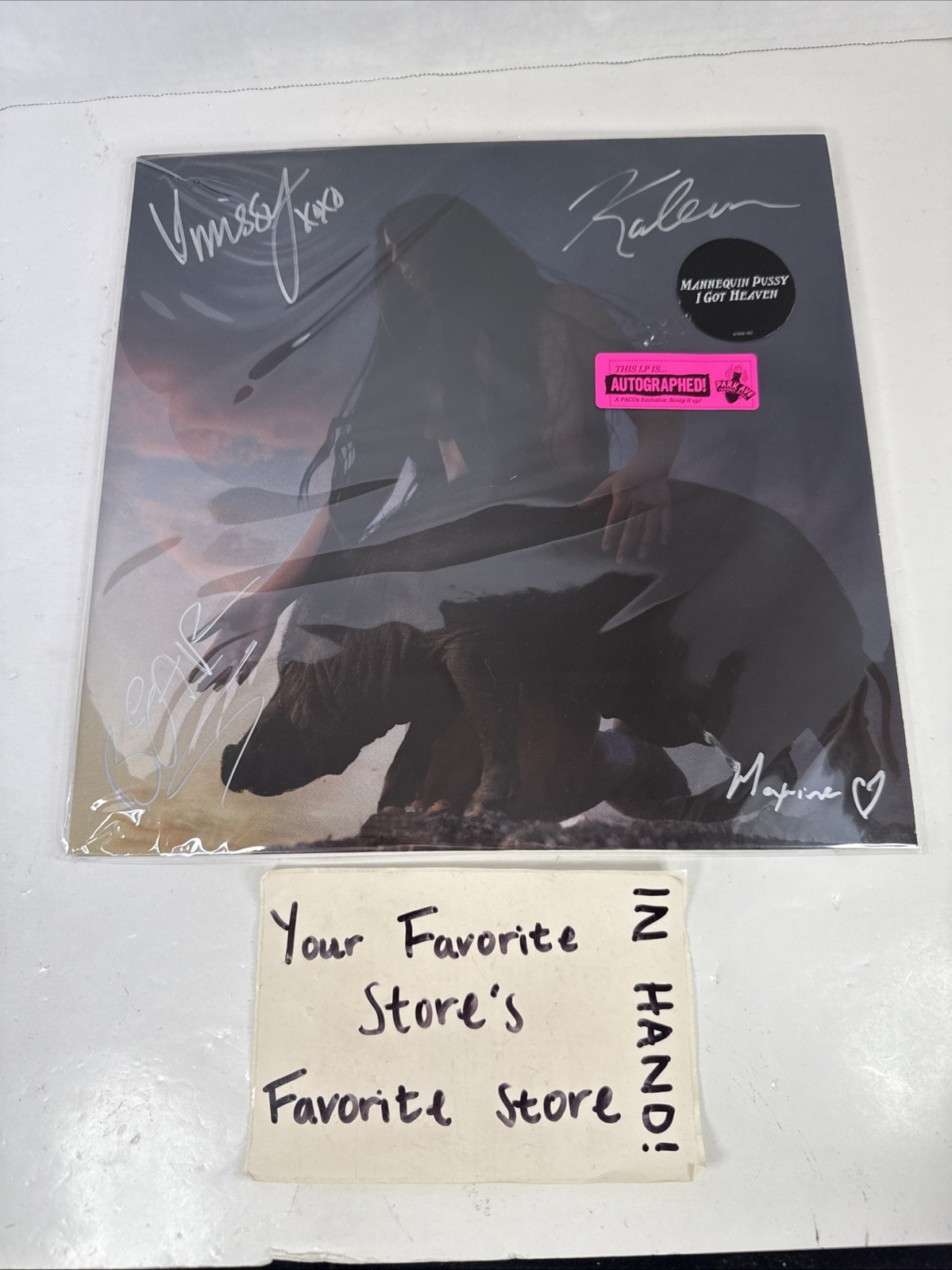 SIGNED Mannequin Pussy - I Got Heaven Full Band Autographed Black Vinyl LP RARE A