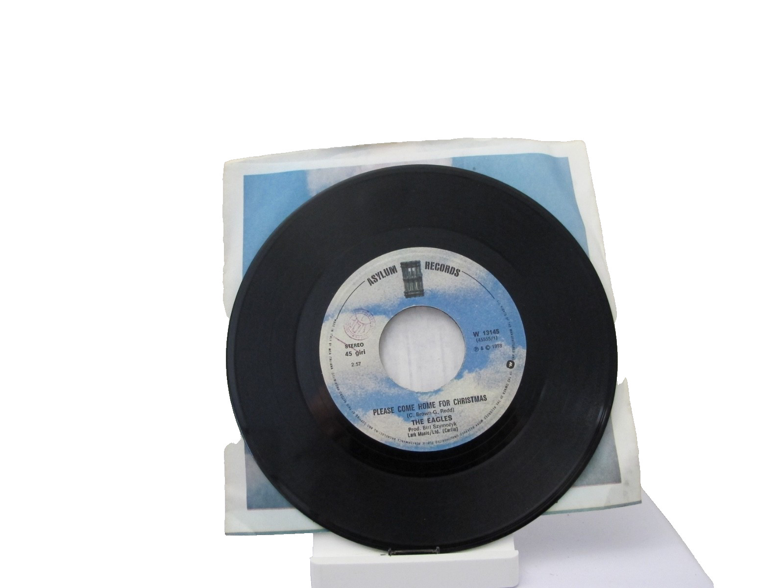 45 RECORD - THE EAGLES - PLEASE COME HOME FOR CHRISTMAS A