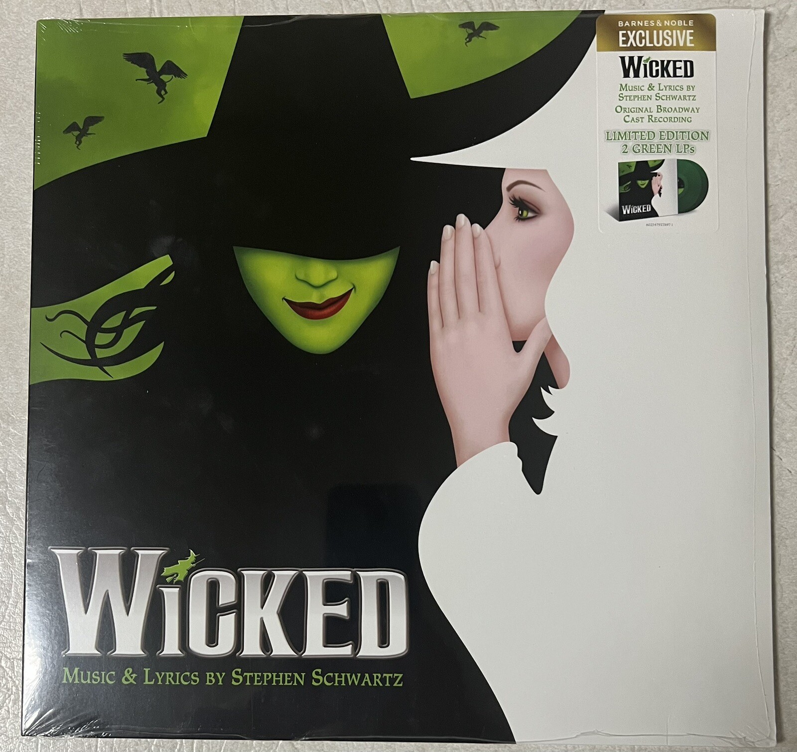 WICKED ORIGINAL BROADWAY CAST RECORDING LP BARNES & NOBLE GREEN VINYL EXCLUSIVE
