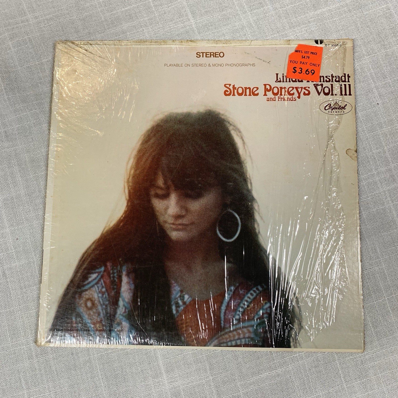 LINDA RONSTADT and THE STONE PONEYS & FRIENDS Vol III Vinyl LP Capitol 1968 A