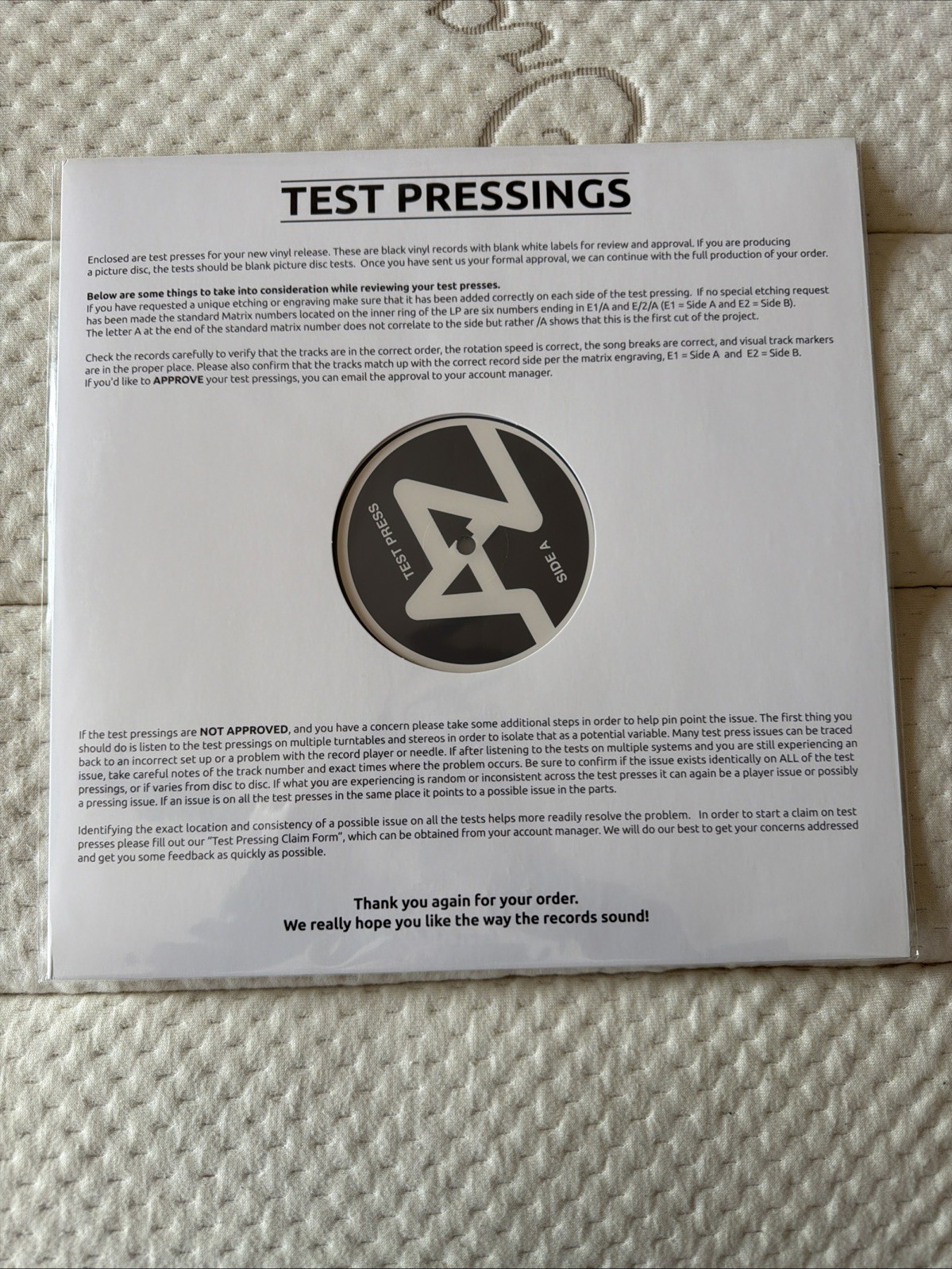 &ldquo;This Dungeon Earth / Remove Your Skin Please&rdquo; by Chat Pile Test Print Vinyl NM A