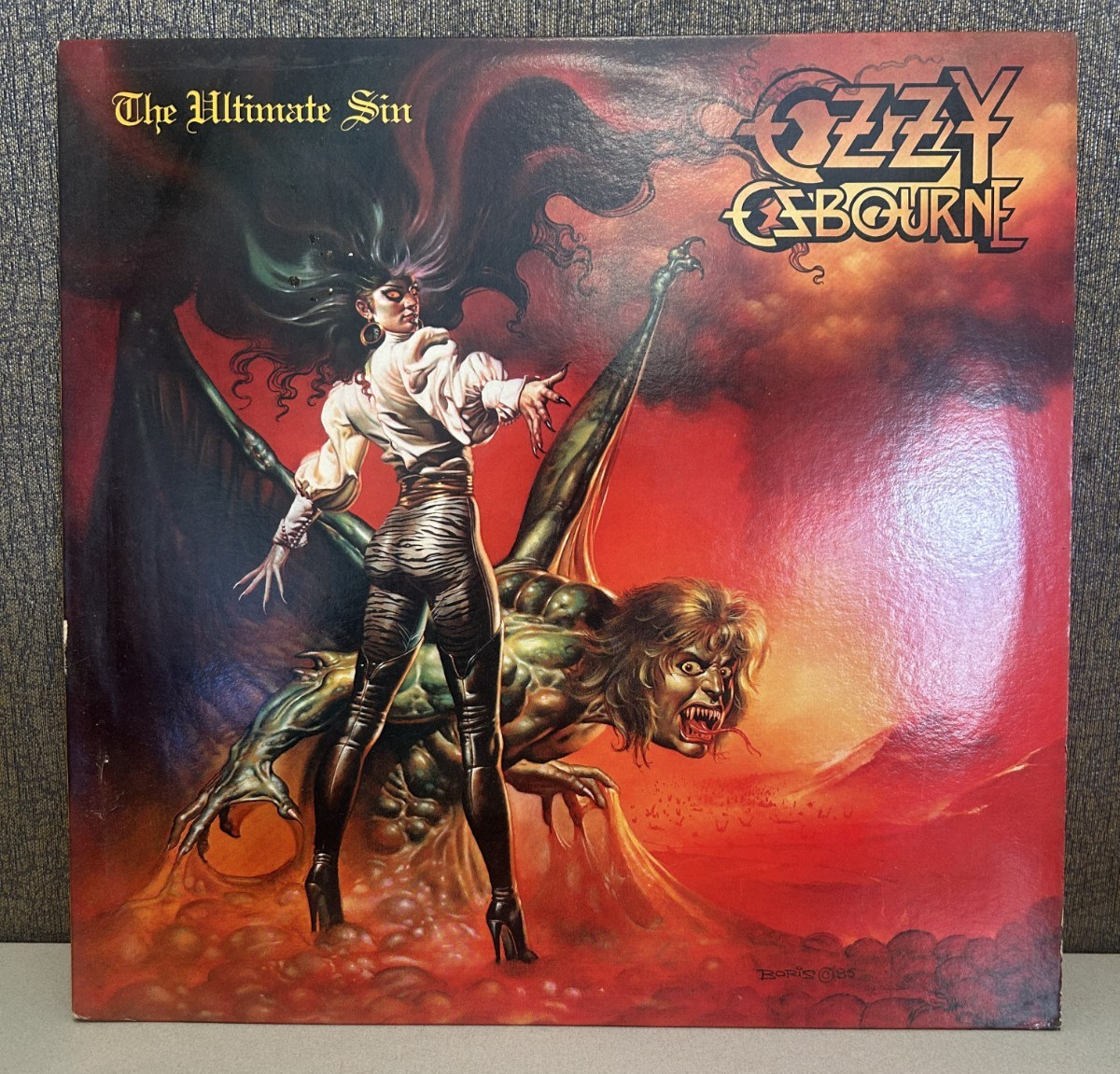 1986 Ozzy Osbourne The Ultimate Sin 40026 CBS Vinyl LP EX/VG+ A