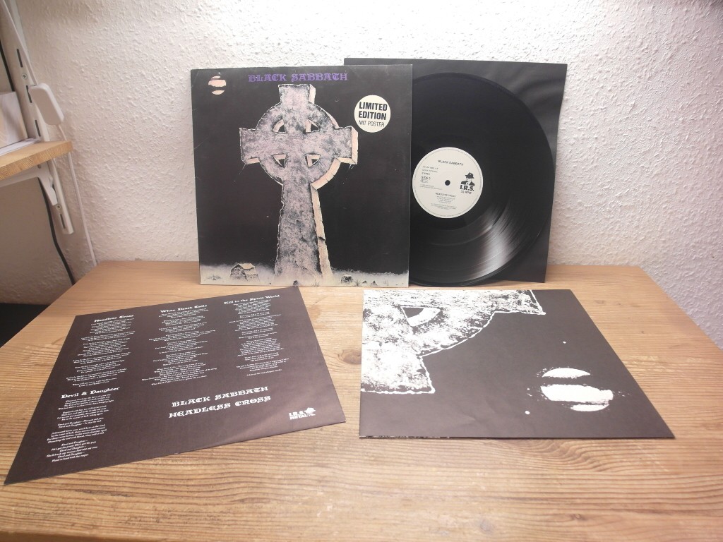 Black Sabbath &ndash; Headless Cross orig LP mint- rare Poster Hard Rock, Heavy Metal. A