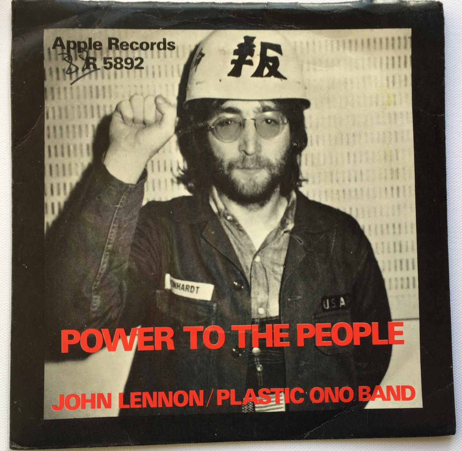JOHN LENNON " POWER TO THE PEOPLE" UK 1 STAMPER 'A' SIDE FULL APPLE LABELS EX++ A