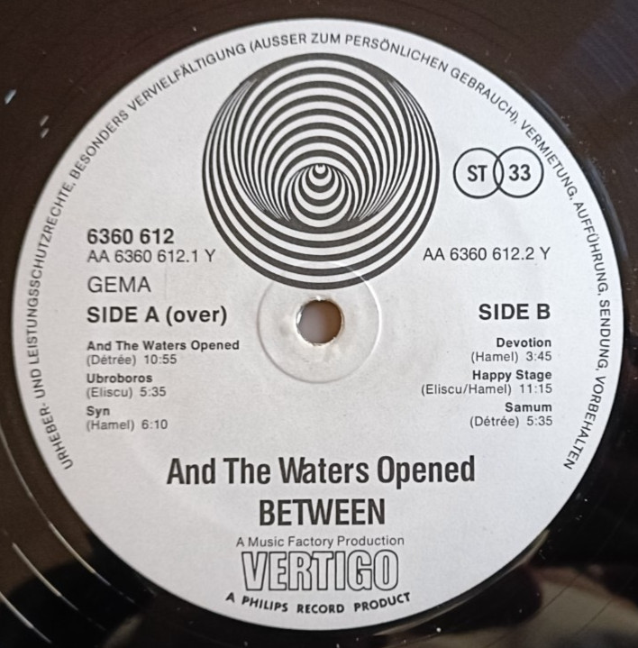 Between LP And The Waters Opened German Vertigo Swirl 1st Press TOP VINYL KRAUT A