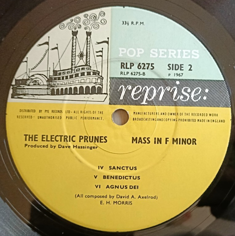 Electric Prunes LP Mass In F Minor UK Reprise 1st Press WONDERFUL AUDIO PSYCH A