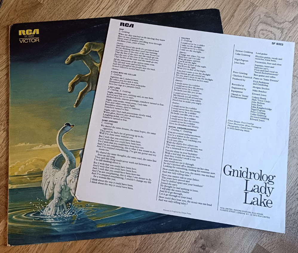 Gnidrolog LP Lady Lake UK RCA 1st Press & INSERT BEAUTIFUL COPY PROG MASTERPIECE A