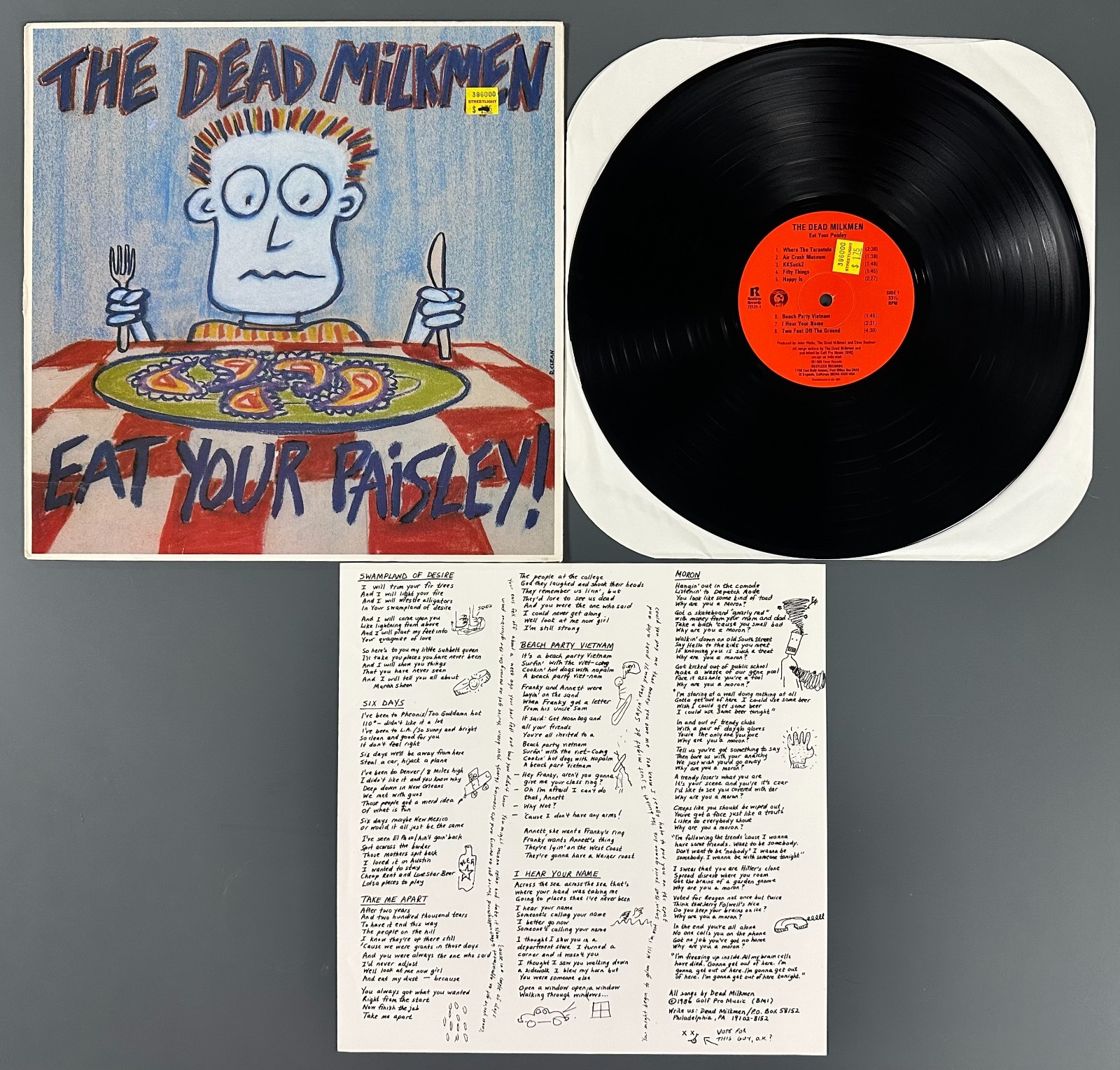 THE DEAD MILKMEN - EAT YOUR PAISLEY LP Record 1986 Alternative PUNK Orig Press A