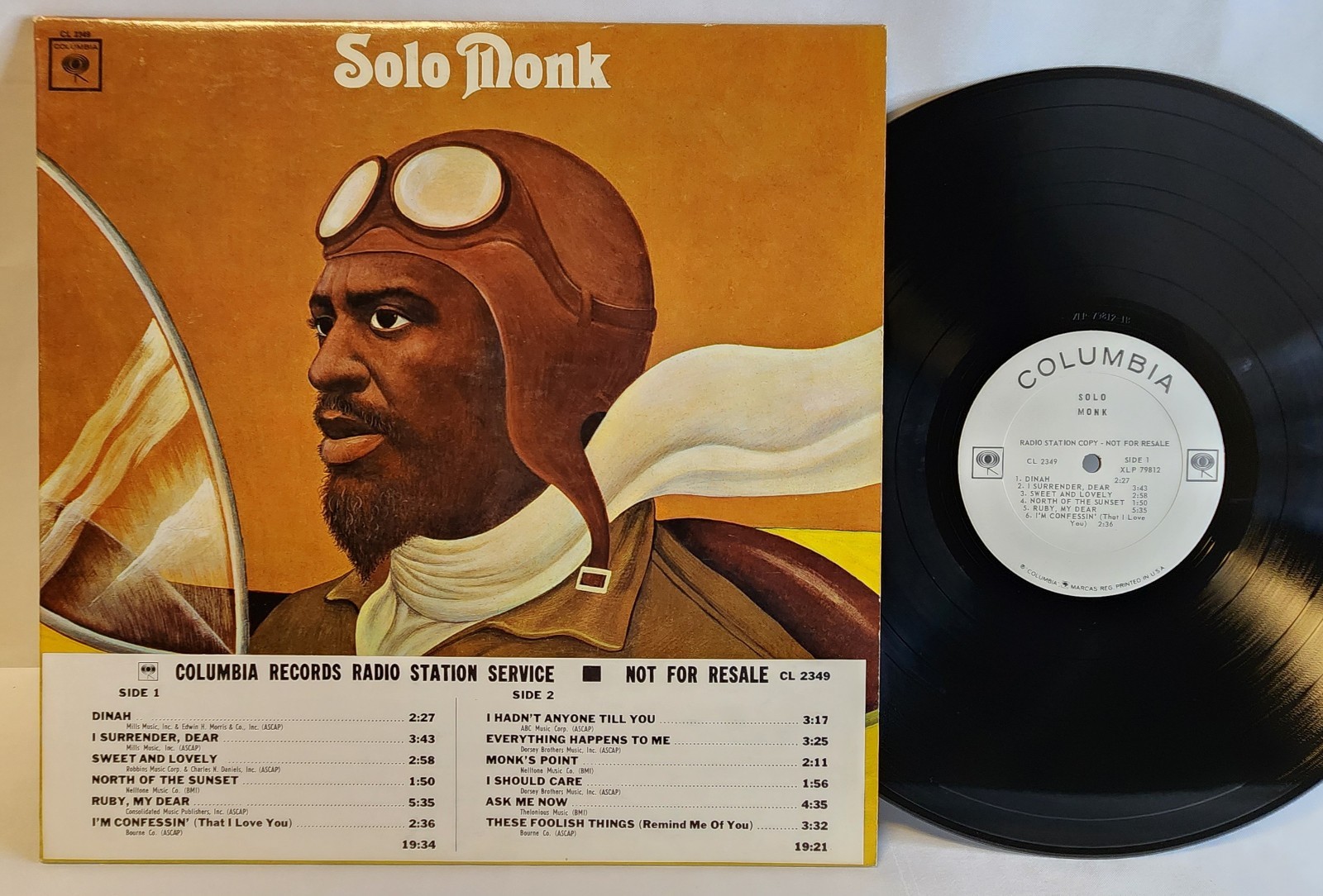 Thelonious Monk - Solo Monk LP - OG Mono PROMO - Jazz - VG++ A