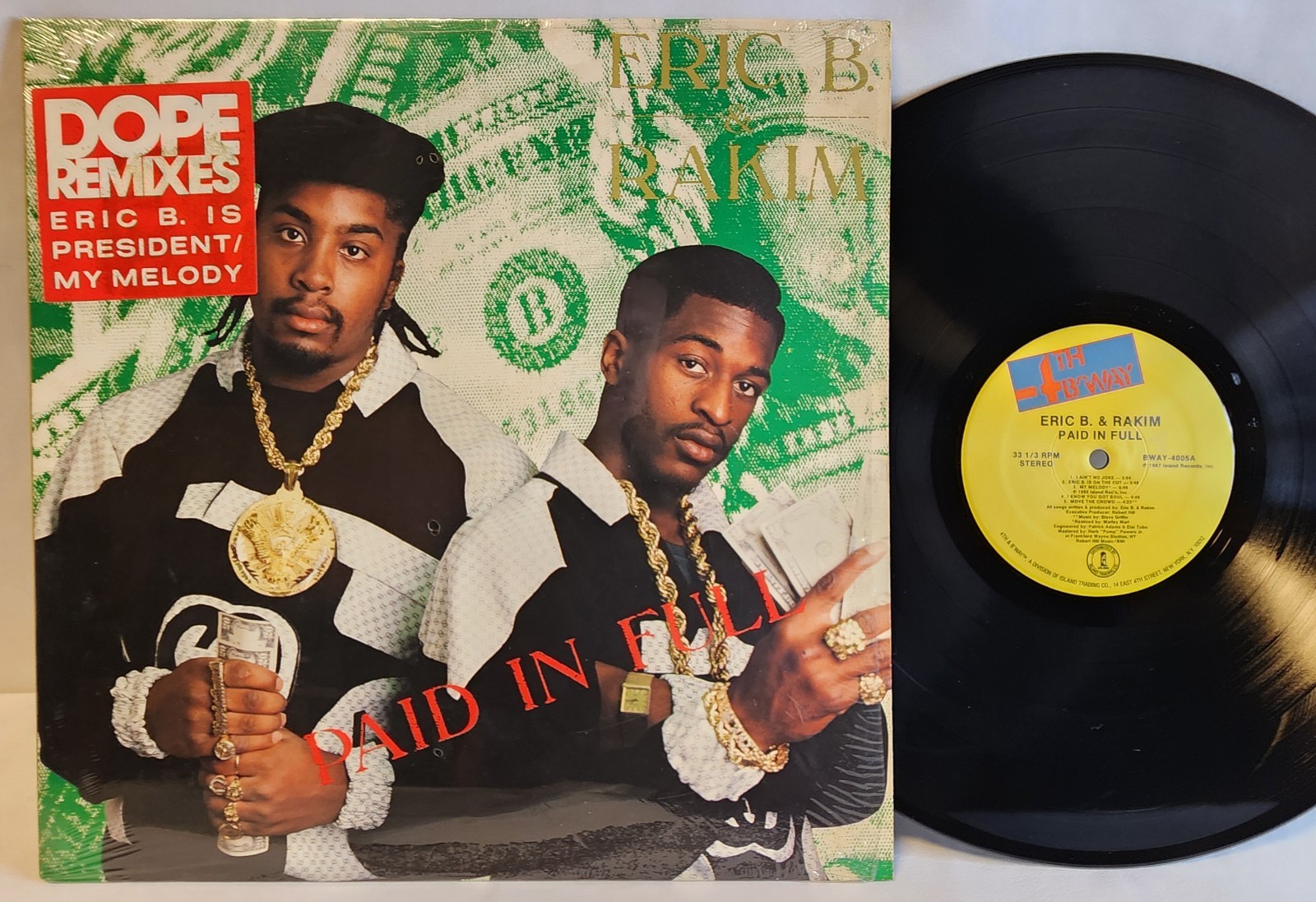 Eric B. & Rakim - Paid In Full LP - OG Press - Old School Hip Hop - VG+ A