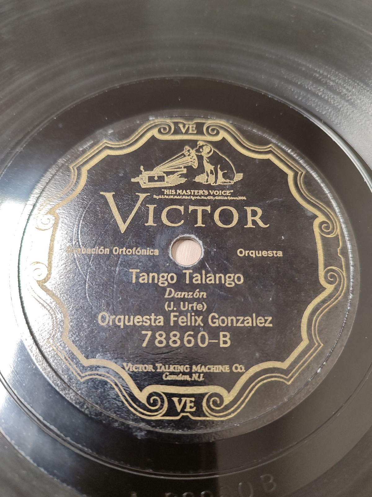CUBAN 78 rpm. Danz&oacute;n. ORQUESTA DE F&Eacute;LIX GONZ&Aacute;LEZ/ CRUZ Y LEON. Duo con guitarra A