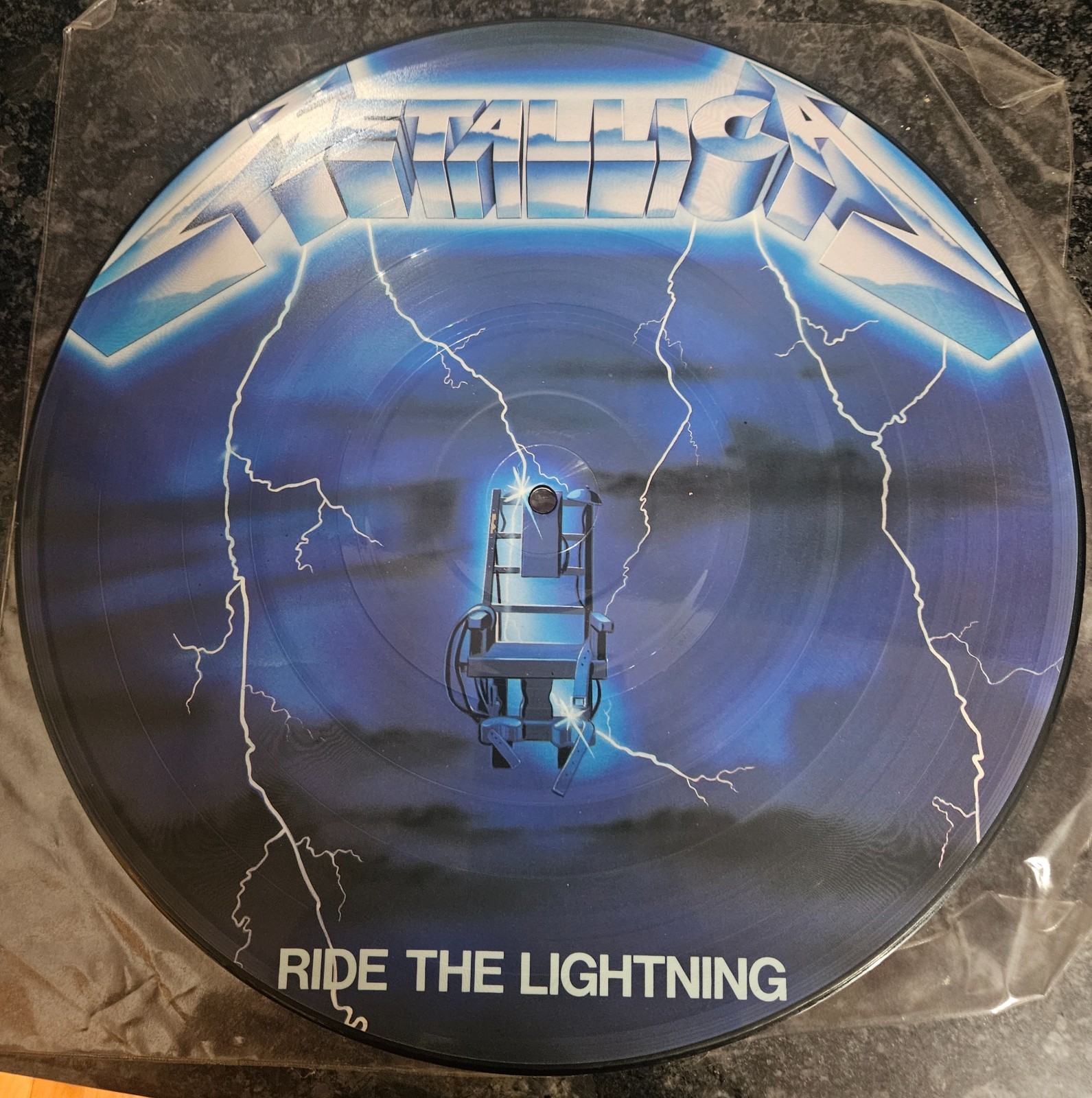 METALLICA Ride The Lightning PICTURE DISC Vinyl LP - 1986 NO Barcode MFN27 P A