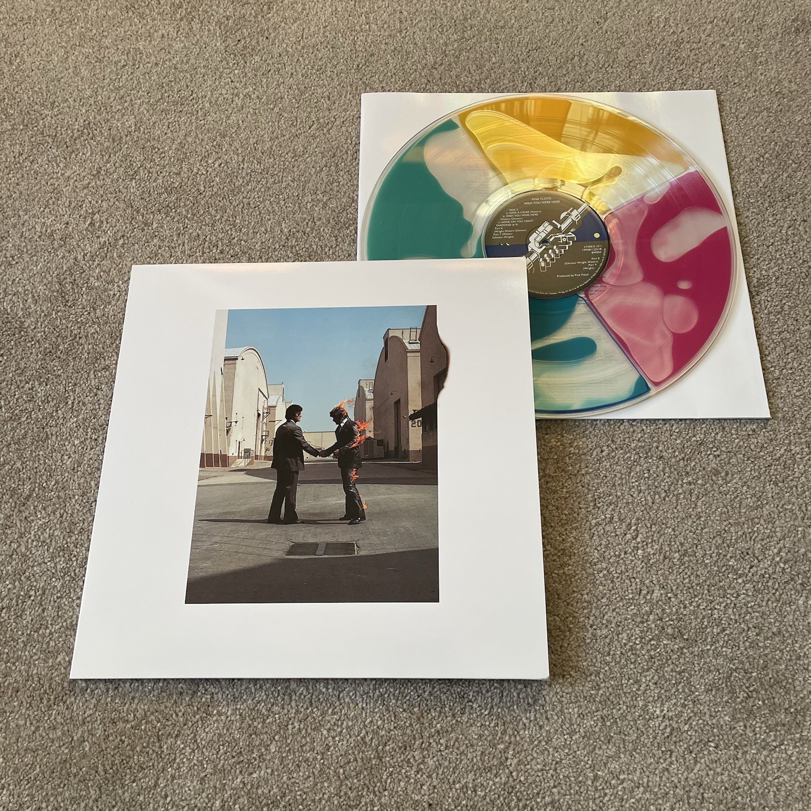 Pink Floyd &ndash; Wish You Were Here Vinyl Record NEW Quad-Liquid Filled BAD WORLD A
