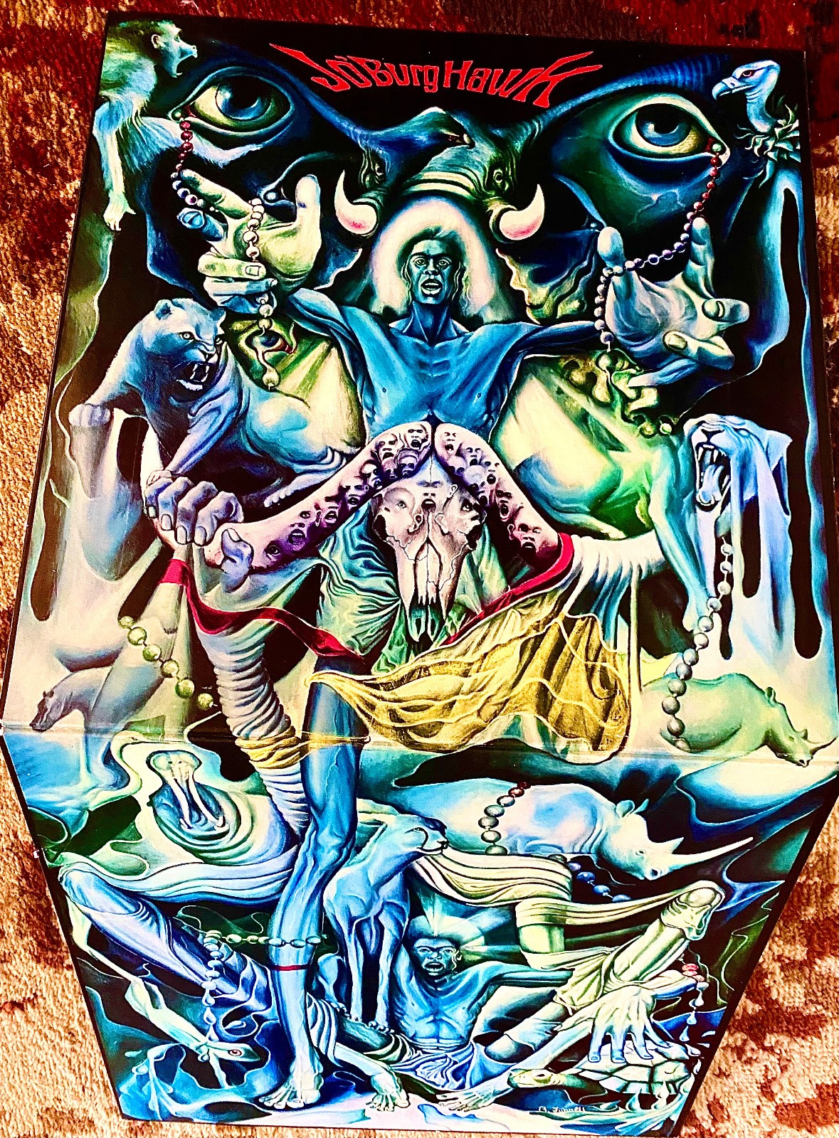 M- HEAVY 1973 Orig JO'BURG HAWK Freedoms Children CONCEPT AFRICAN PROG PSYCH A