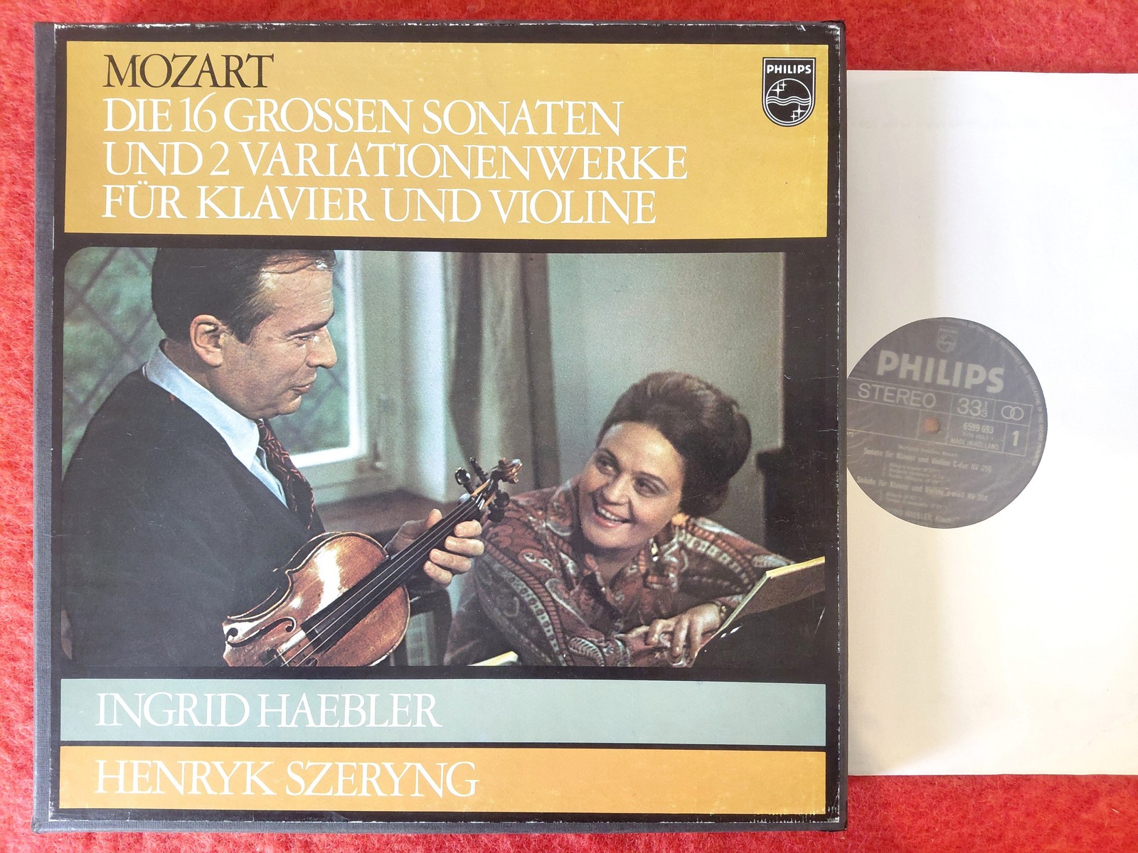 **Philips 6747 125 Stereo** Mozart "The 16 Great Sonatas" Szeryng Haebler 6 X NM A