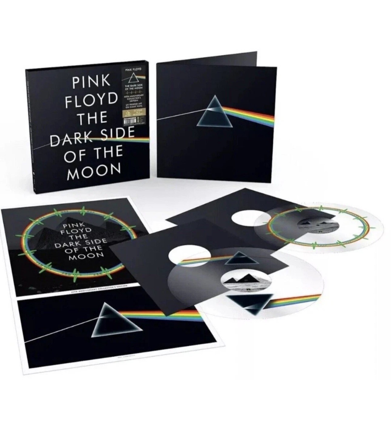 Pink Floyd Dark Side Of The Moon 50th Ann Clear Coloured Vinyl Picture Vinyl 2LP A