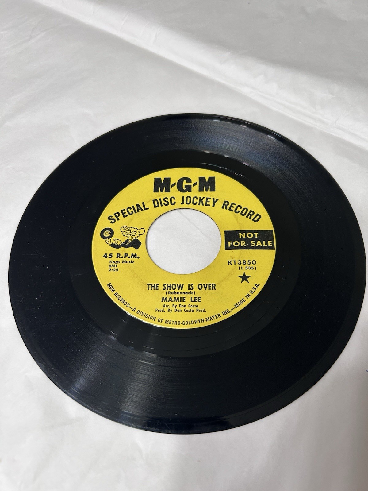 Mamie Lee DJ Copy 45rpm The Show Is Over/I Can Feel Him Slipping Away