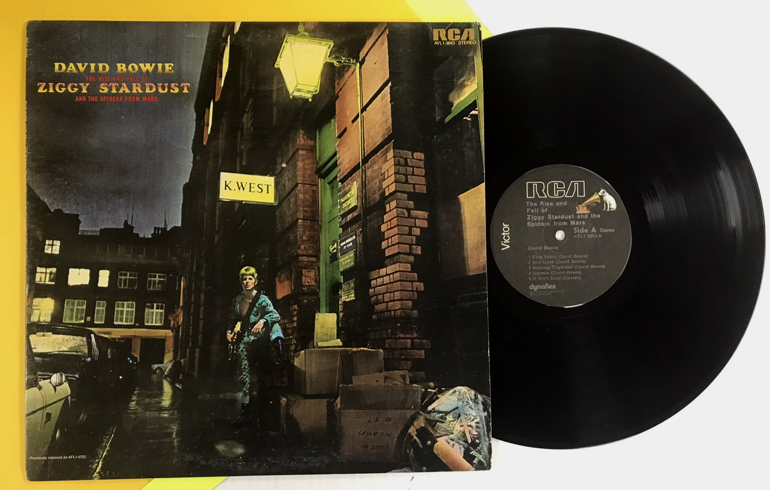 DAVID BOWIE Ziggy Stardust & The Spiders From Mars (1977) reissue LP *EX* b733 A