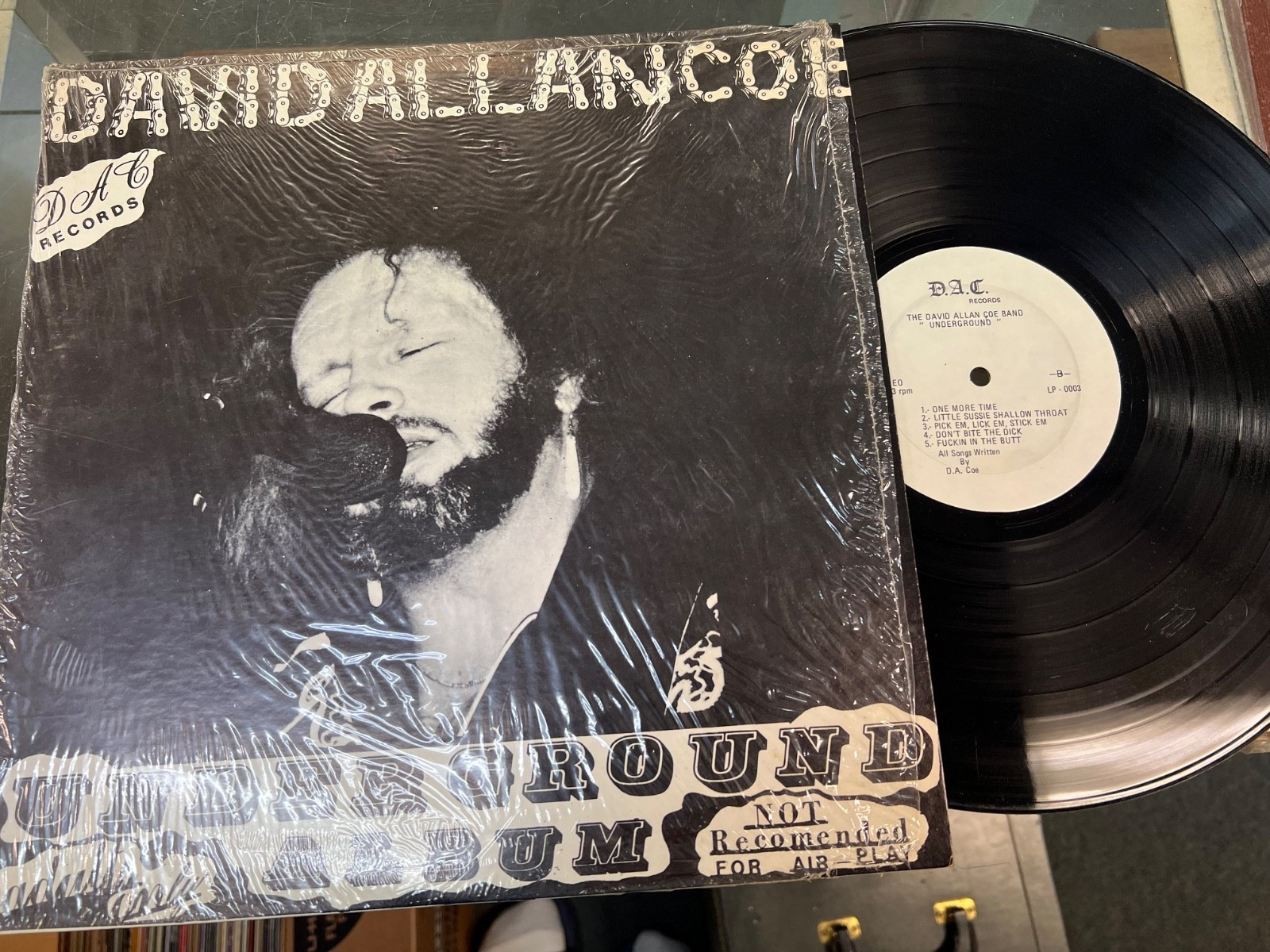 DAVID ALLAN COE UNDERGROUND ALBUM ORIGINAL PRESSING STILL IN SHRINK VG++ A