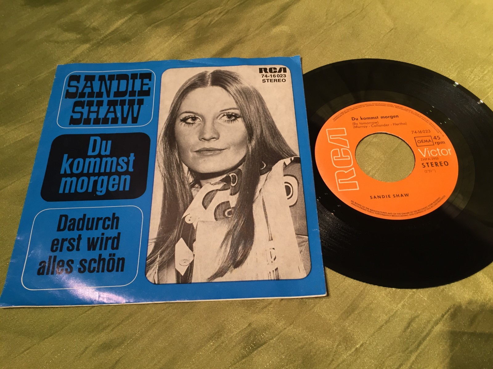 SANDIE SHAW Du Kommst Morgen RCA VICTOR [GERMANY] 1970 RARE 7" EX/VG+ A