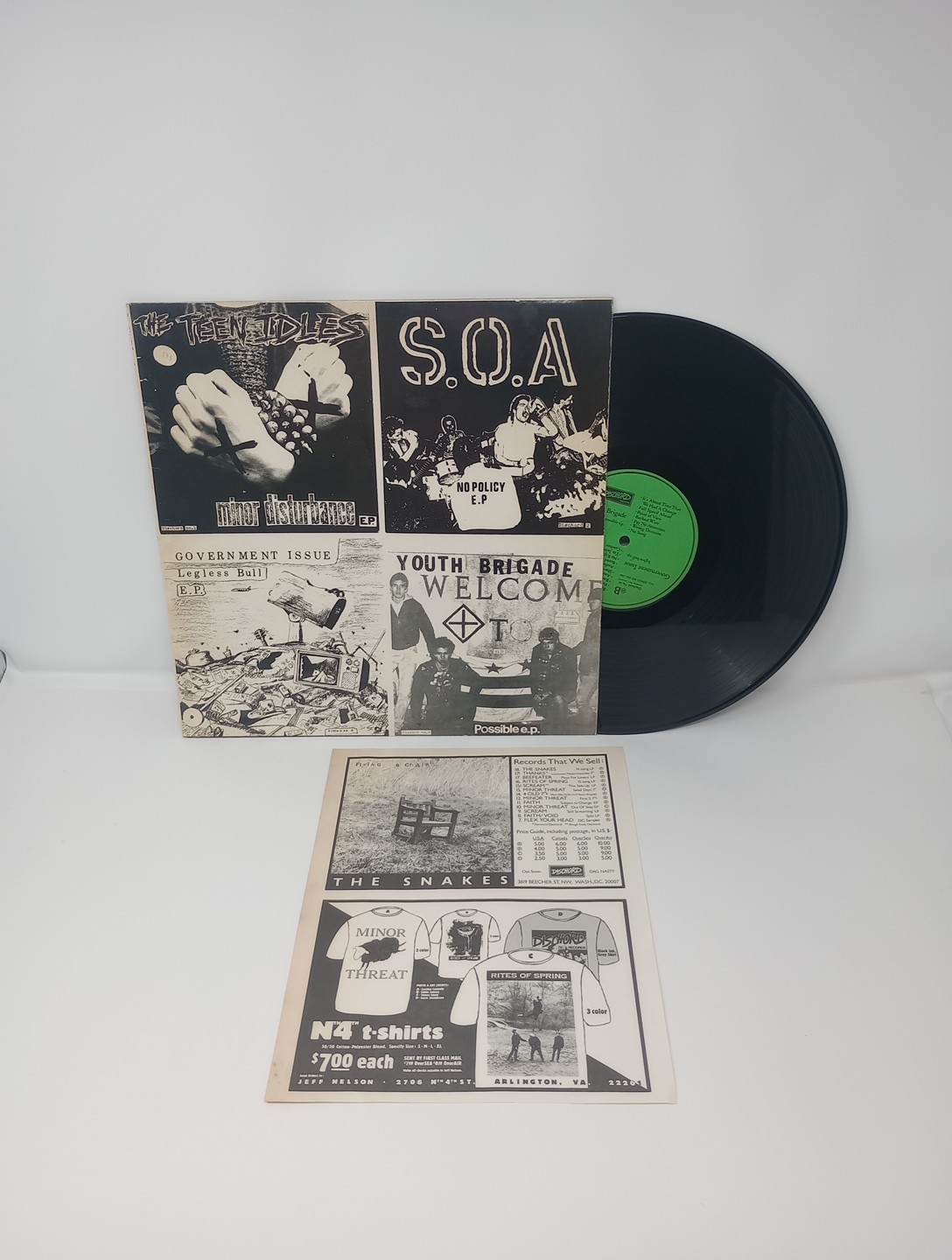 FOUR OLD 7"S ON A 12" - 1ST PRESS Dischord No 14 Multiple Artists Punk A