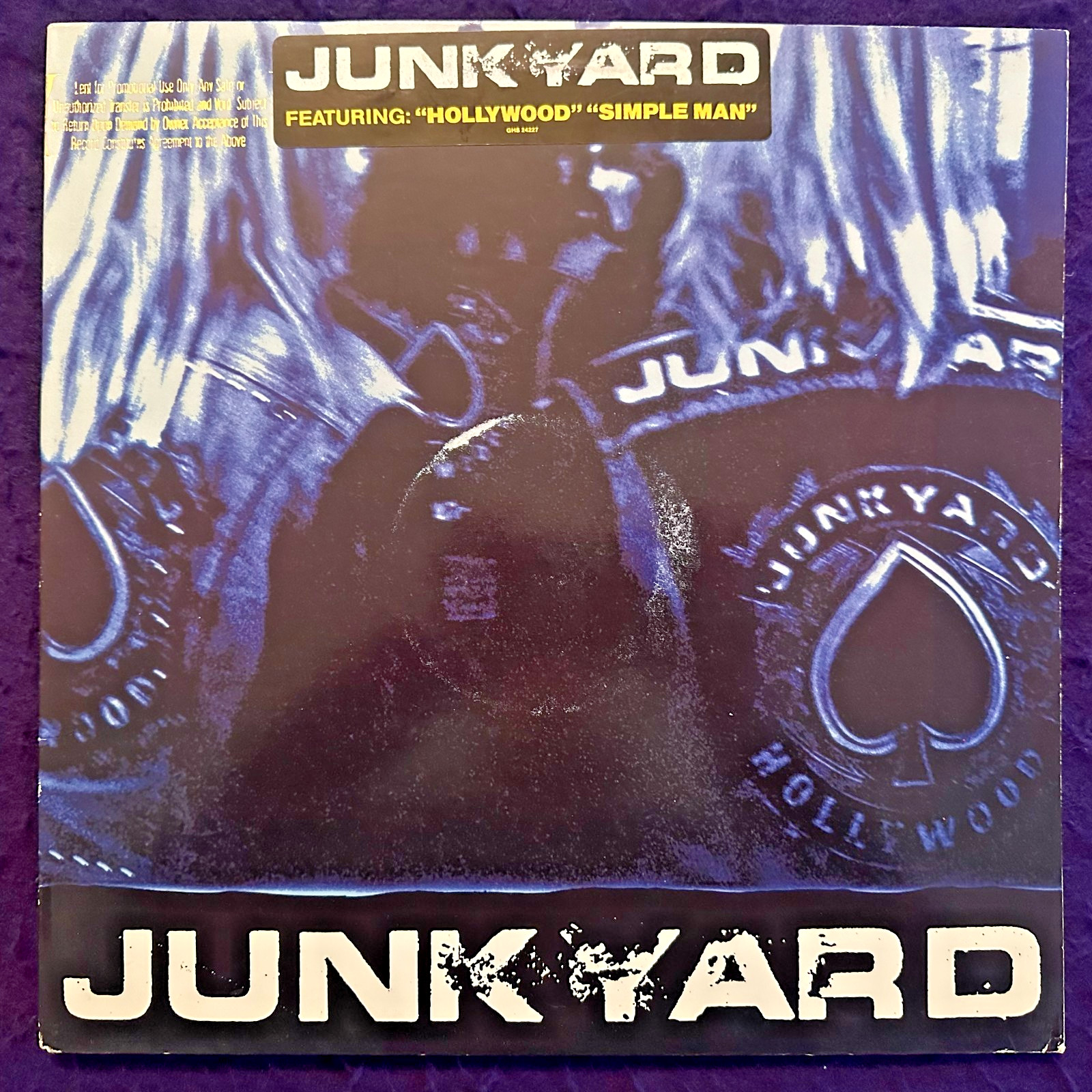 Promo JUNKYARD Self Titled (Debut) LP '89 Geffen GHS 24277 w/Inner NM/NM A