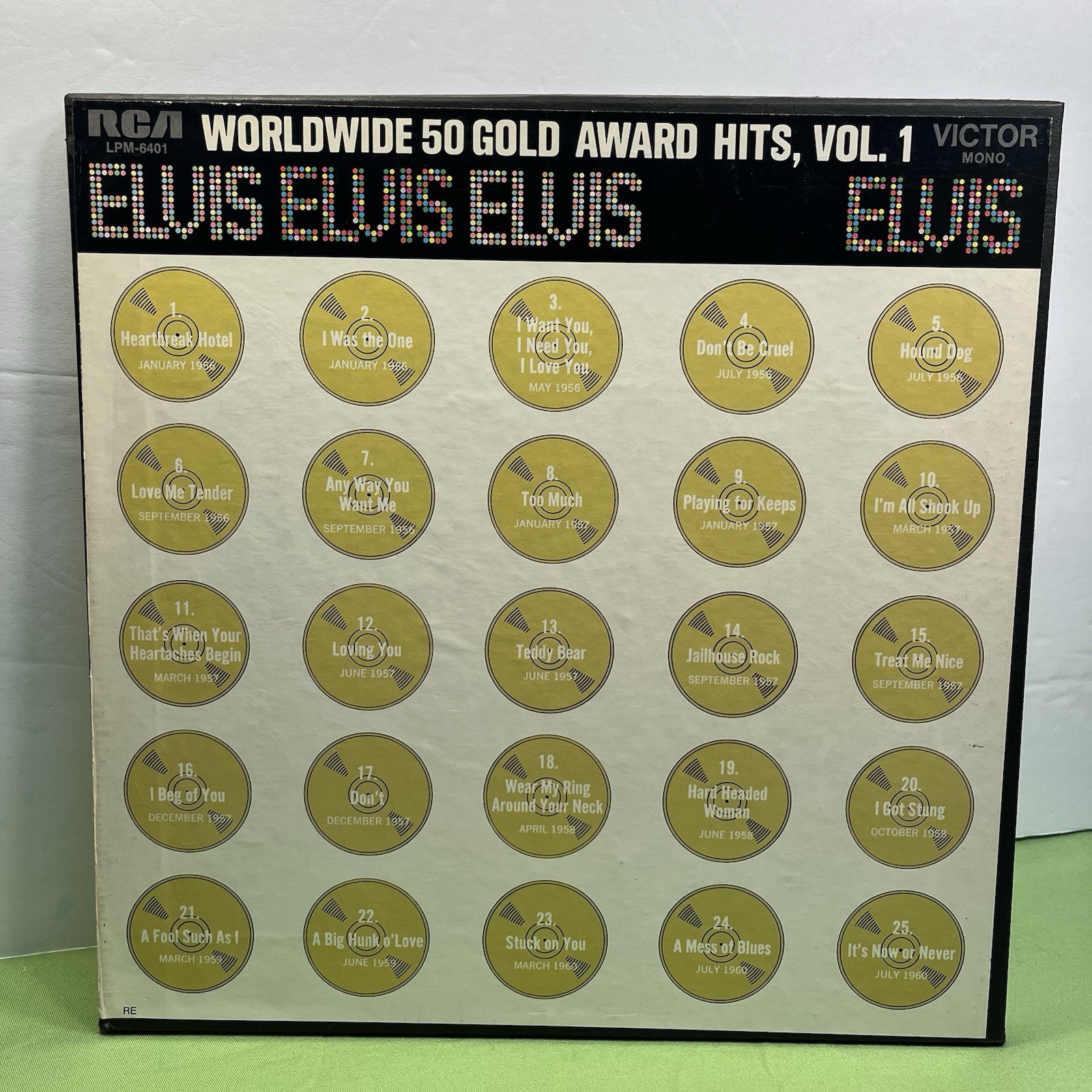 ELVIS PRESLEY Worldwide 50 Gold Award Hits, Vol.1 RCA LPM6401 mono 4 LPs NM vnyl A