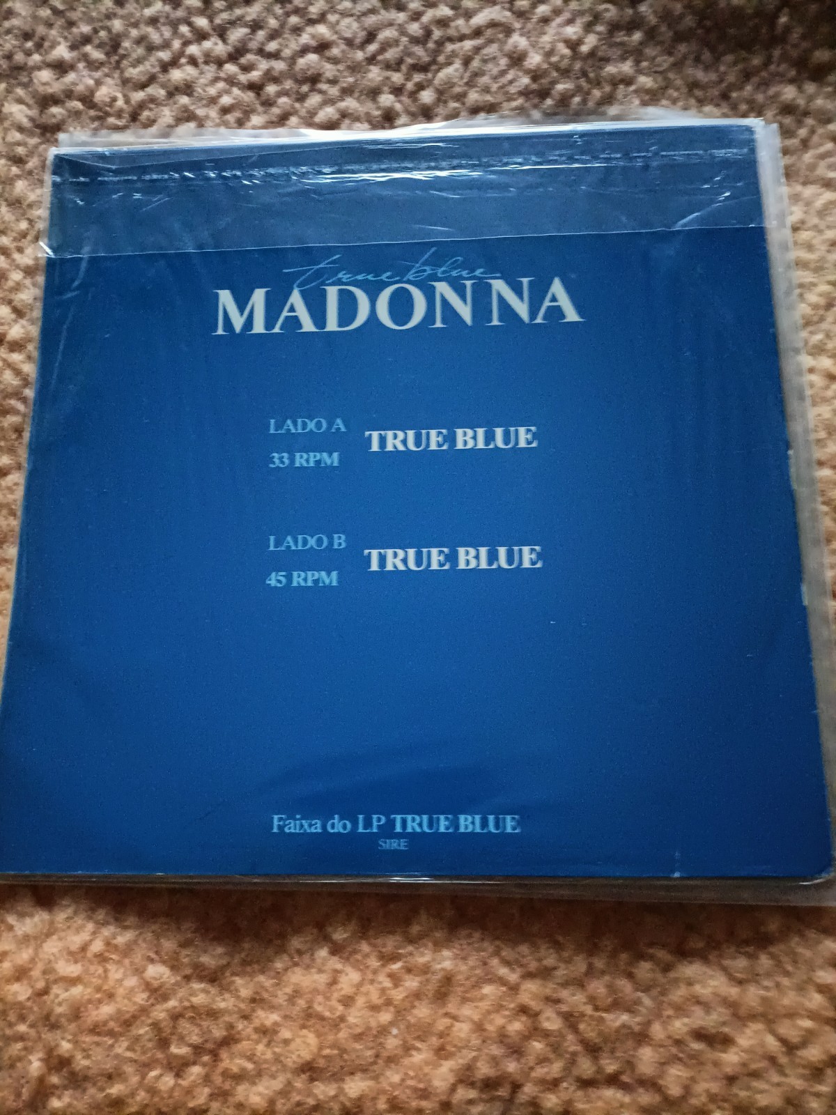 Madonna rare true blue brazil promo vinyl A