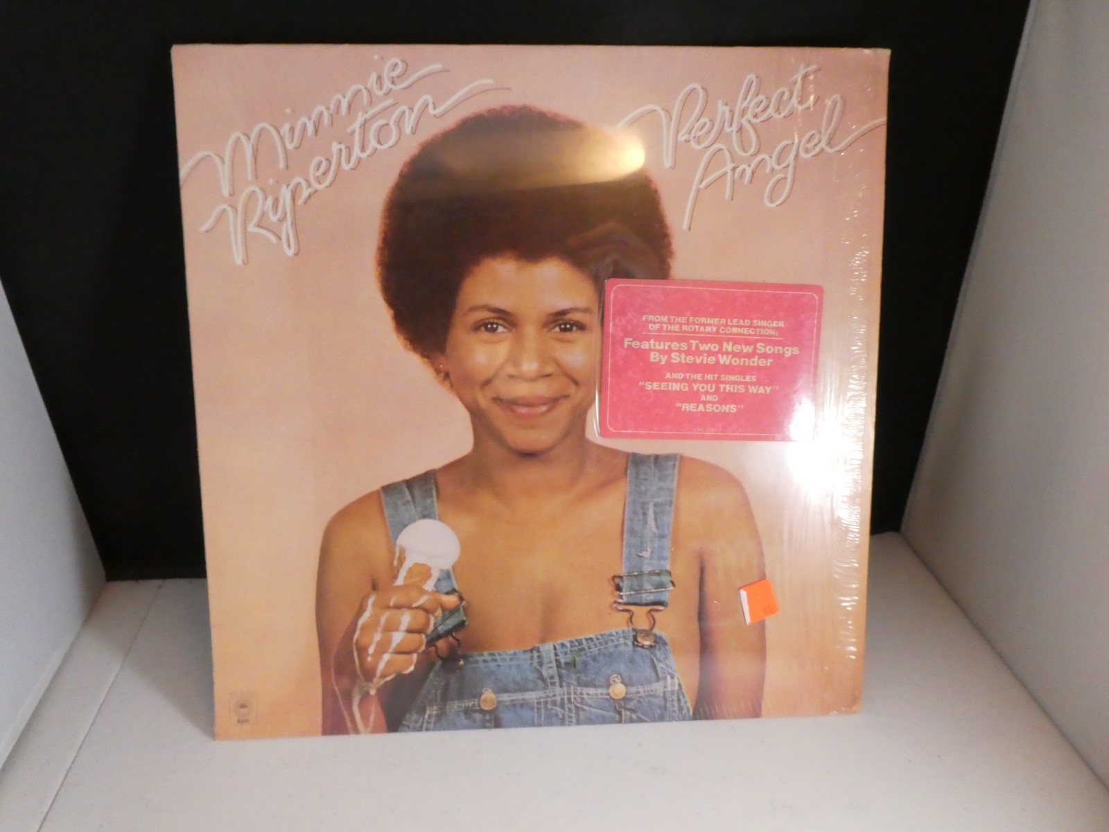 Minnie Riperton LP Perfect Angel 1974 Shrink Wrap Hype Sticker M/EX A