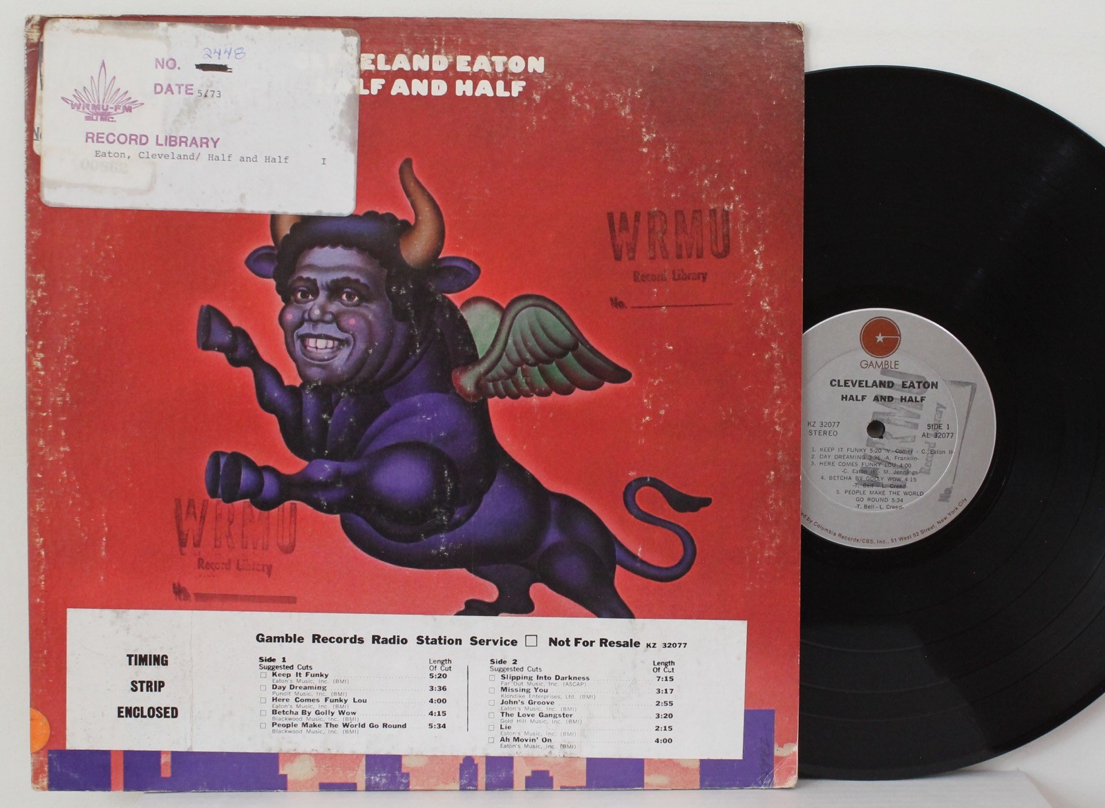 CLEVELAND EATON "Half And Half" LP (Gamble 32077, orig '73) VG++ Soul Jazz Funk A