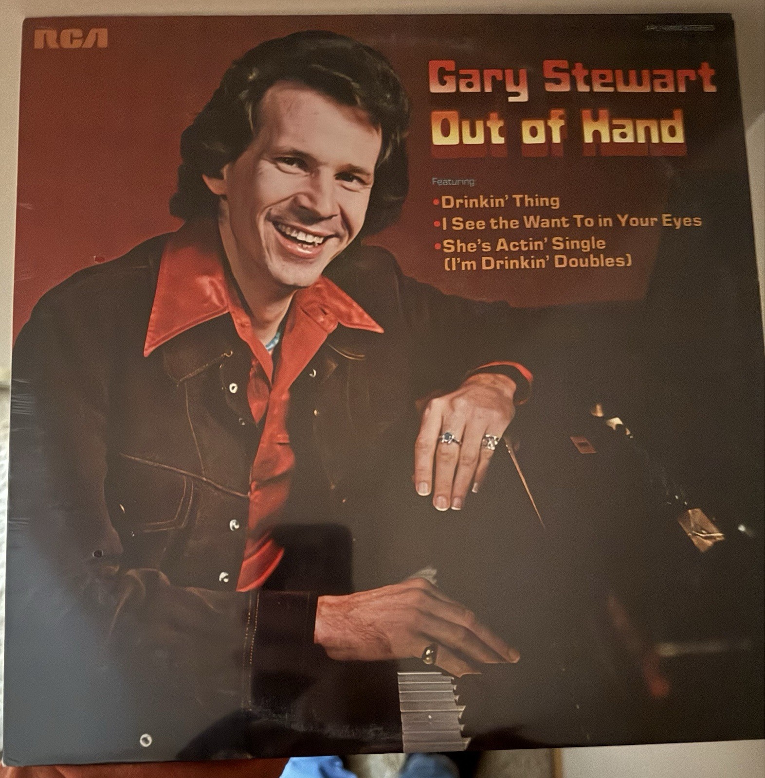 SEALED Gary Stewart - Out Of Hand, LP, (Vinyl) APL1-0900 Stereo. Wow A