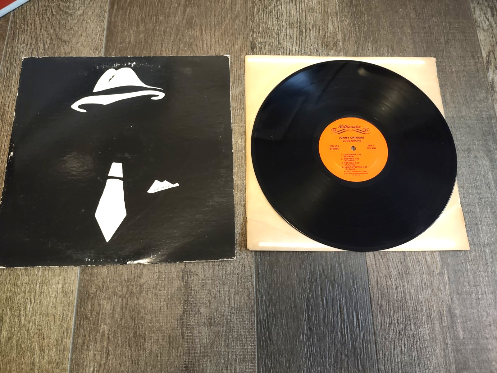 Jonny Chingas &ndash; Love Drops Vinyl 1981 Billionaire 1986 Latin Funk Soul A