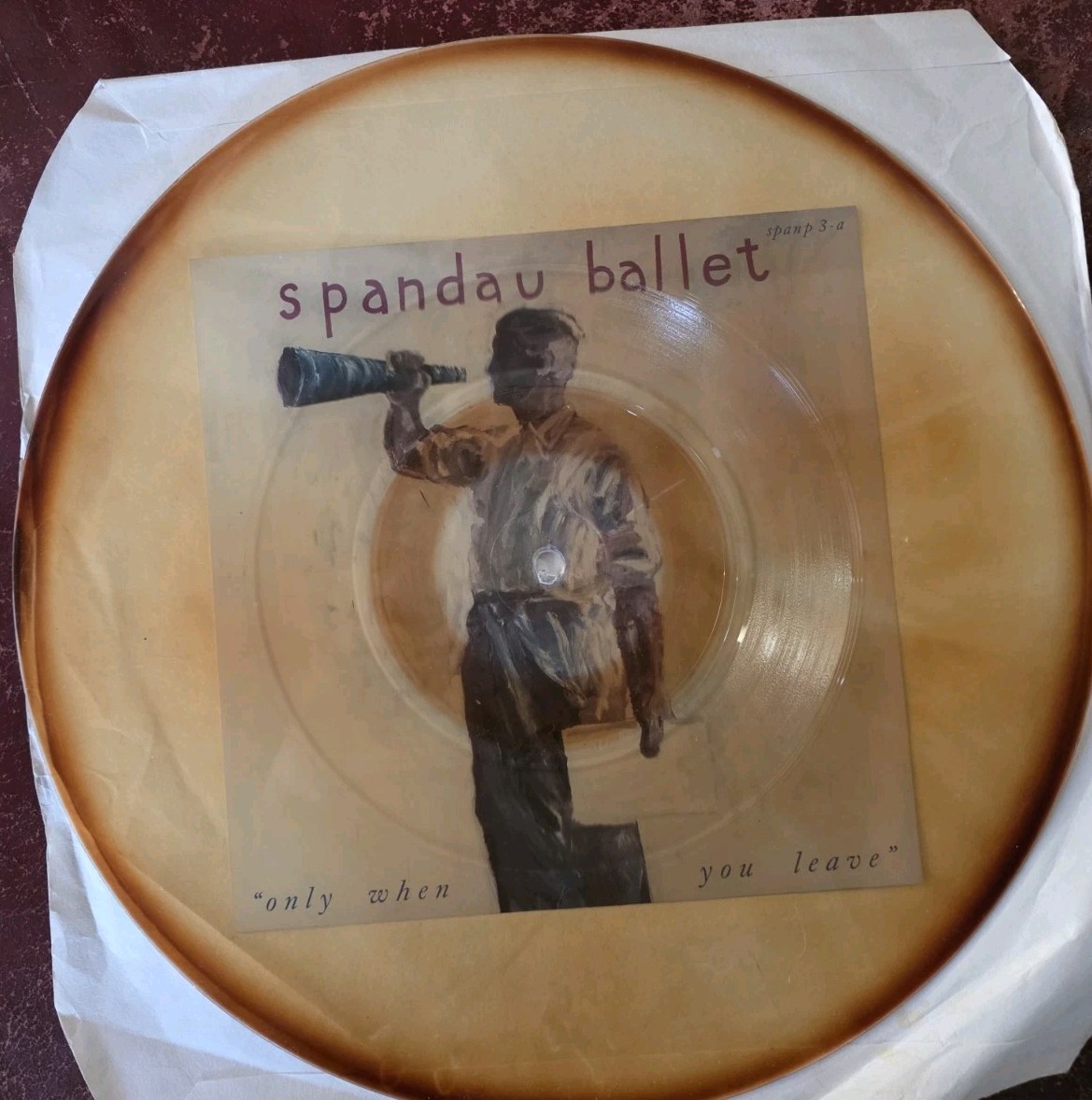 SPANDAU BALLET ONLY WHEN YOU LEAVE UNCUT 7" Vinyl Picture Disc UK (12 ") A