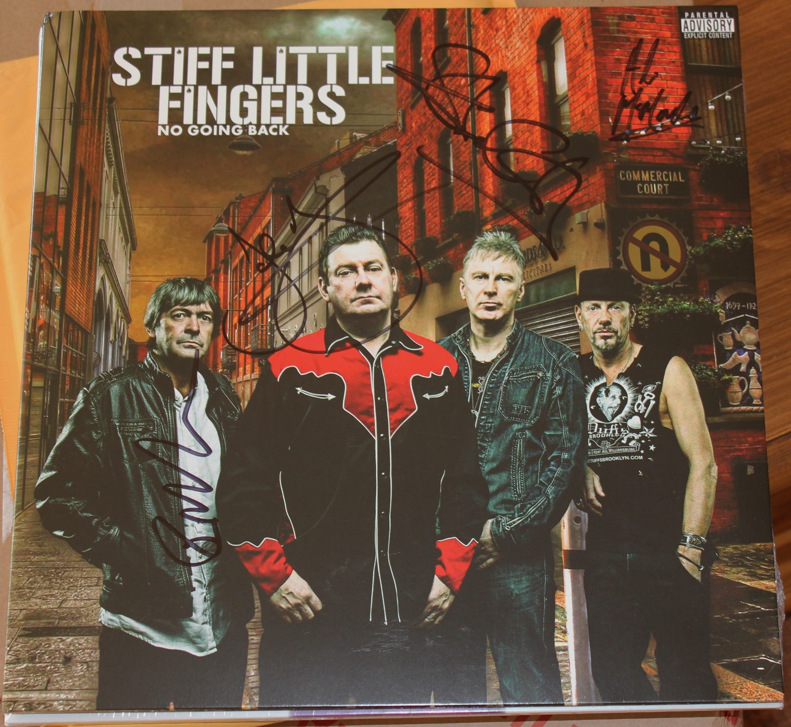 Stiff Little Fingers LP No Going Back Autogramm signiert SIGNED RED VINYL 100 A